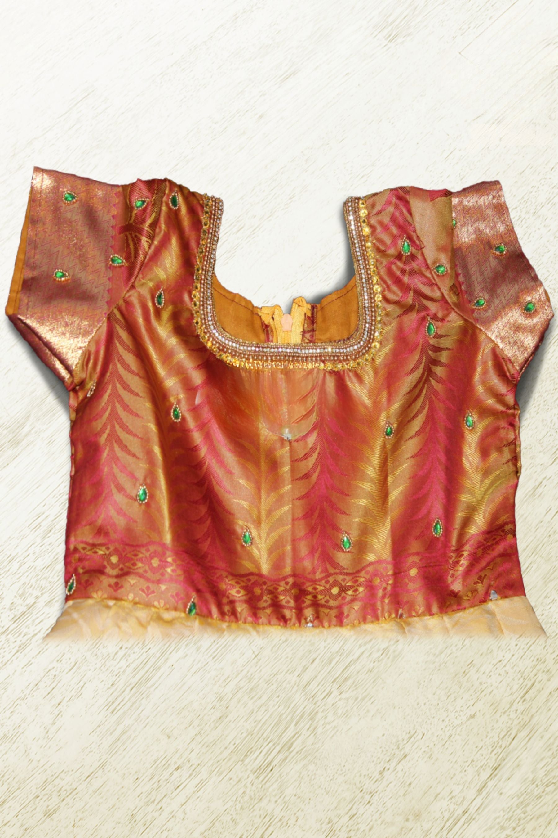 Golden Elegance: Indian Silk Frock for Girls – Stylish and Timeless Frock JCS Fashions