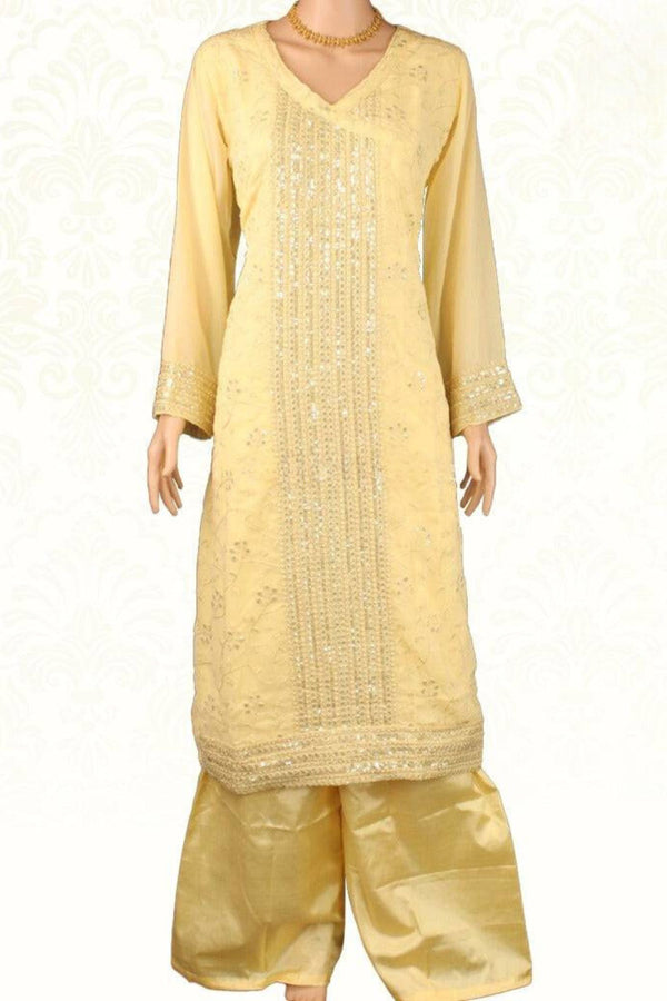 Salwar Kameez with Bead Work and Palazzo Pant | JCS Fashions