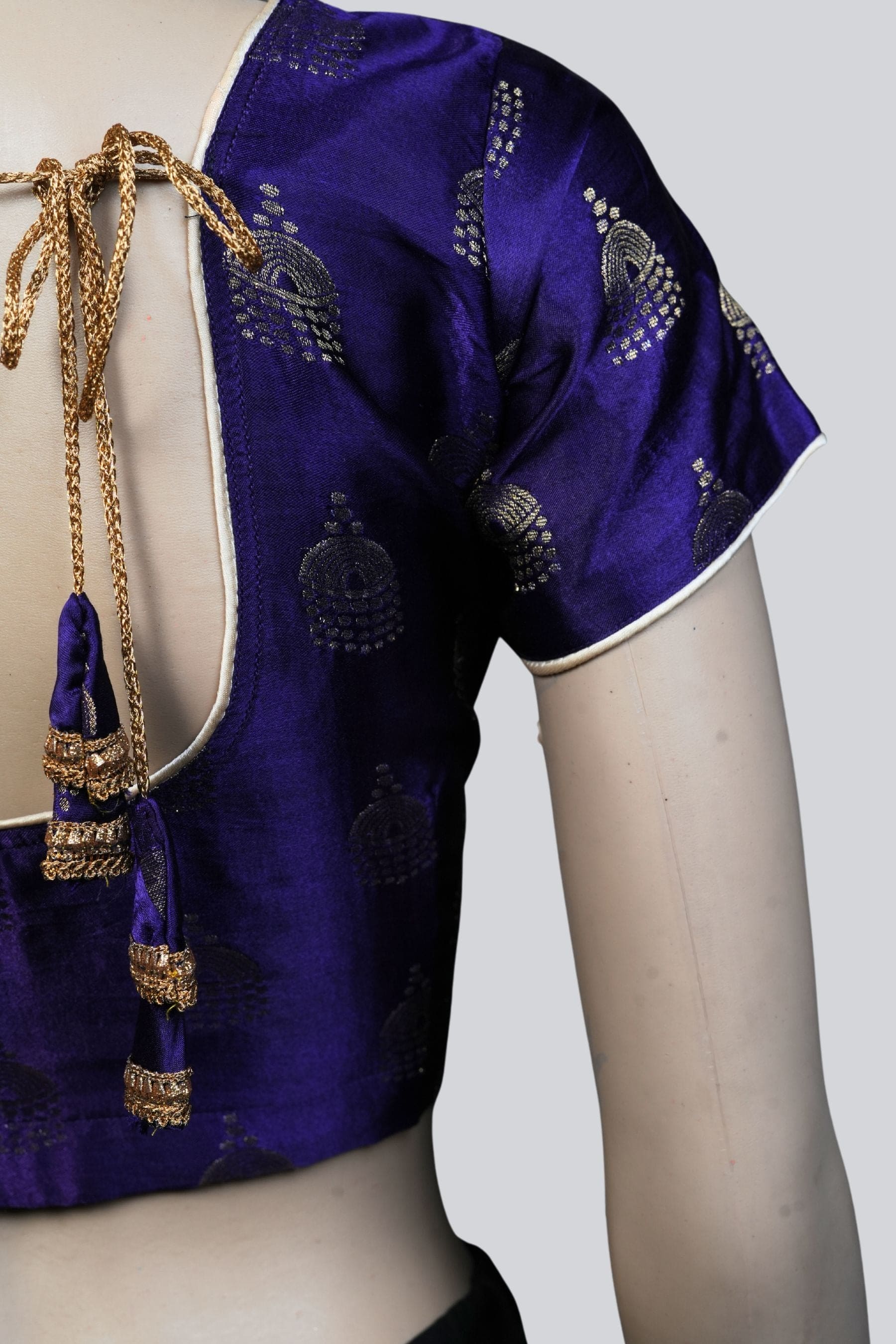 Brocade Blouse with Jhumka Motifs – Elevate Your Style at JCSFashions Blouse JCS Fashions