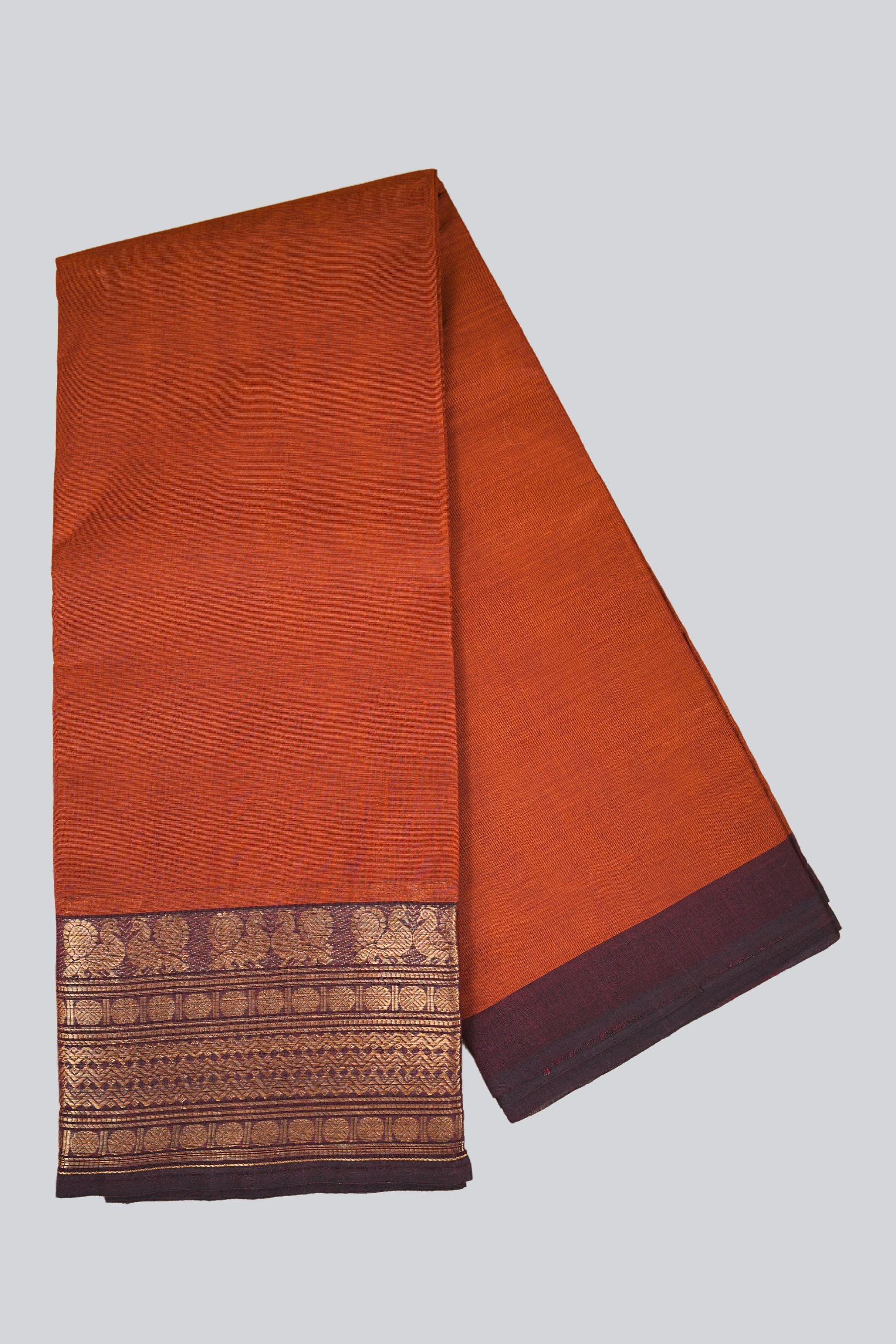 Chettinad Cotton Saree - 80-Thread Count with Elegant One-Side Border Saree JCS Fashions