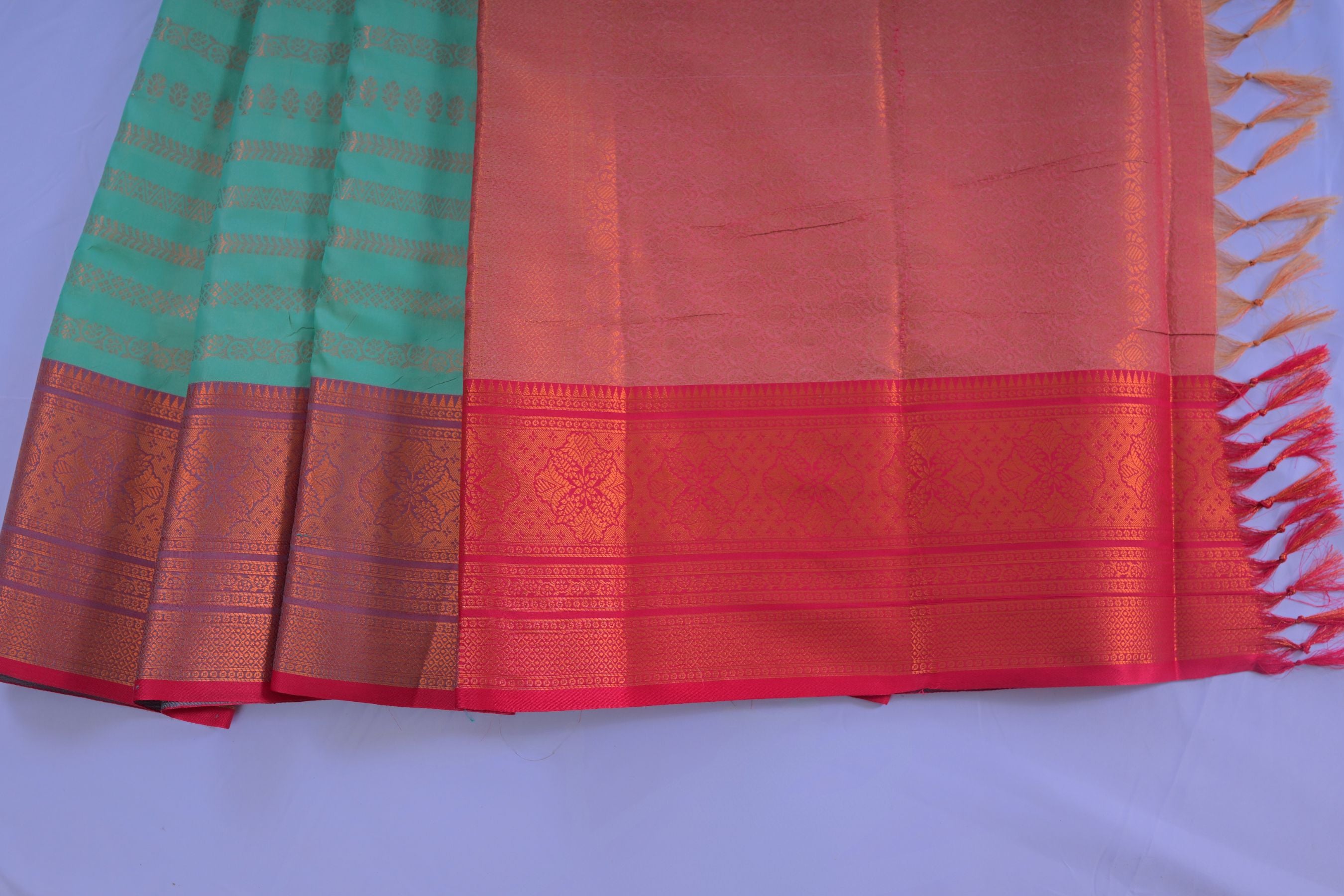 Elegant Semi-Silk Saree with Zari Lines & Dual Border - JCSFashions Saree JCS Fashions