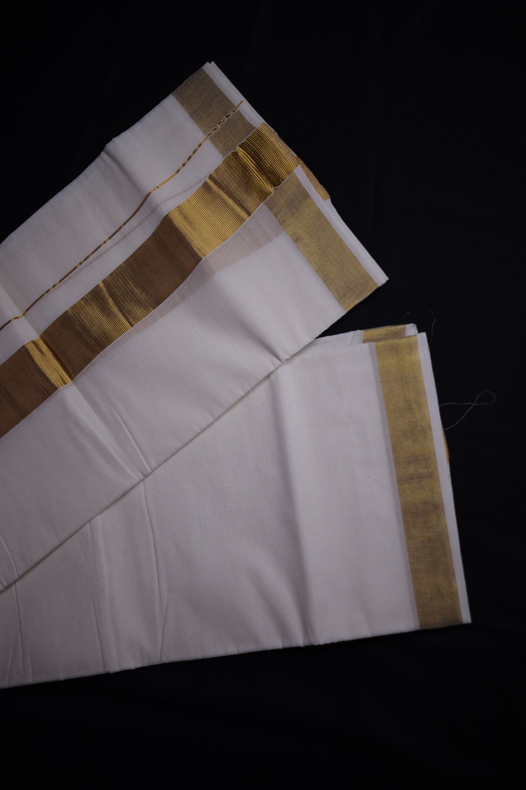 Men's Luxury Kerala Cotton Angavastram with Sparkling Copper Zari Lines Shawl JCS Fashions