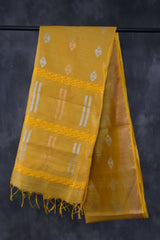 Regal Golden Silk-Cotton Saree: Lightweight & Handcrafted by JCSFashions