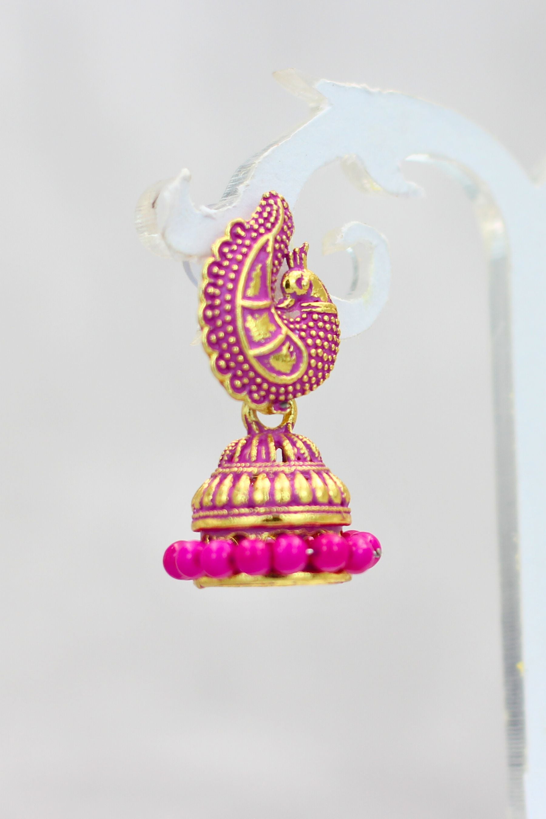 Exotic Gold-Plated Ethnic-Western Jhumkis with Accents by JCSFashions