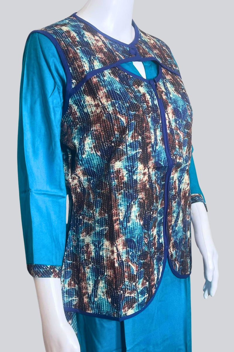 Elegant Rayon Kurti with Stylish Jacket – Perfectly Tailored for Comfort