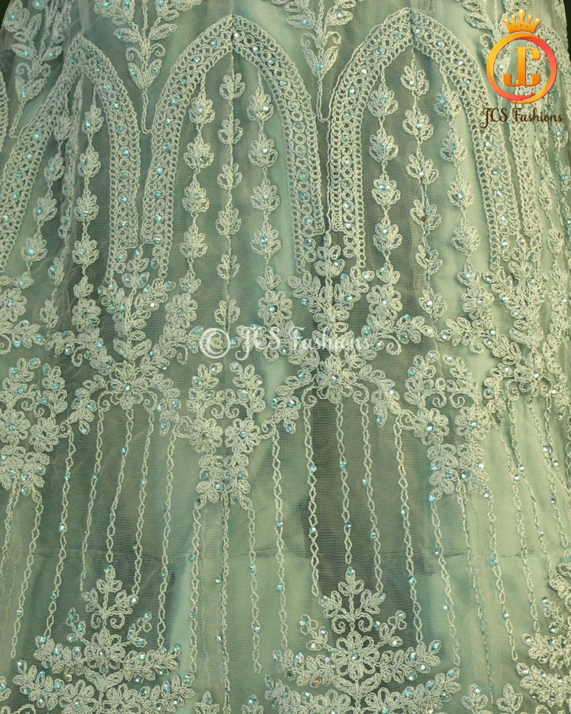 Heavy Designer Lehenga in Blueish Green