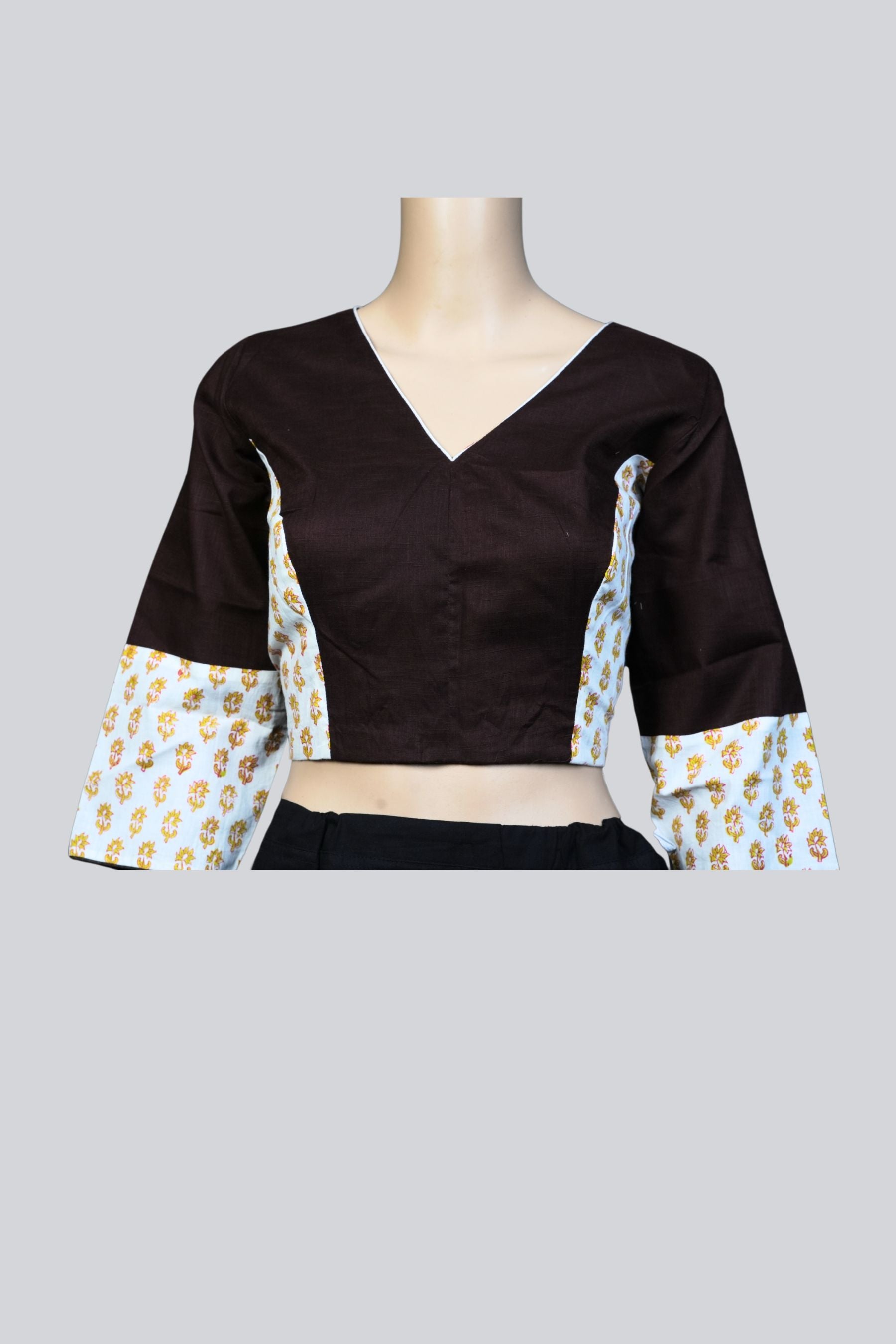 Chic Cotton Bliss: JCSFashions Exclusive Designer Blouse - High-Quality Blouse JCS Fashions Dark brown 38