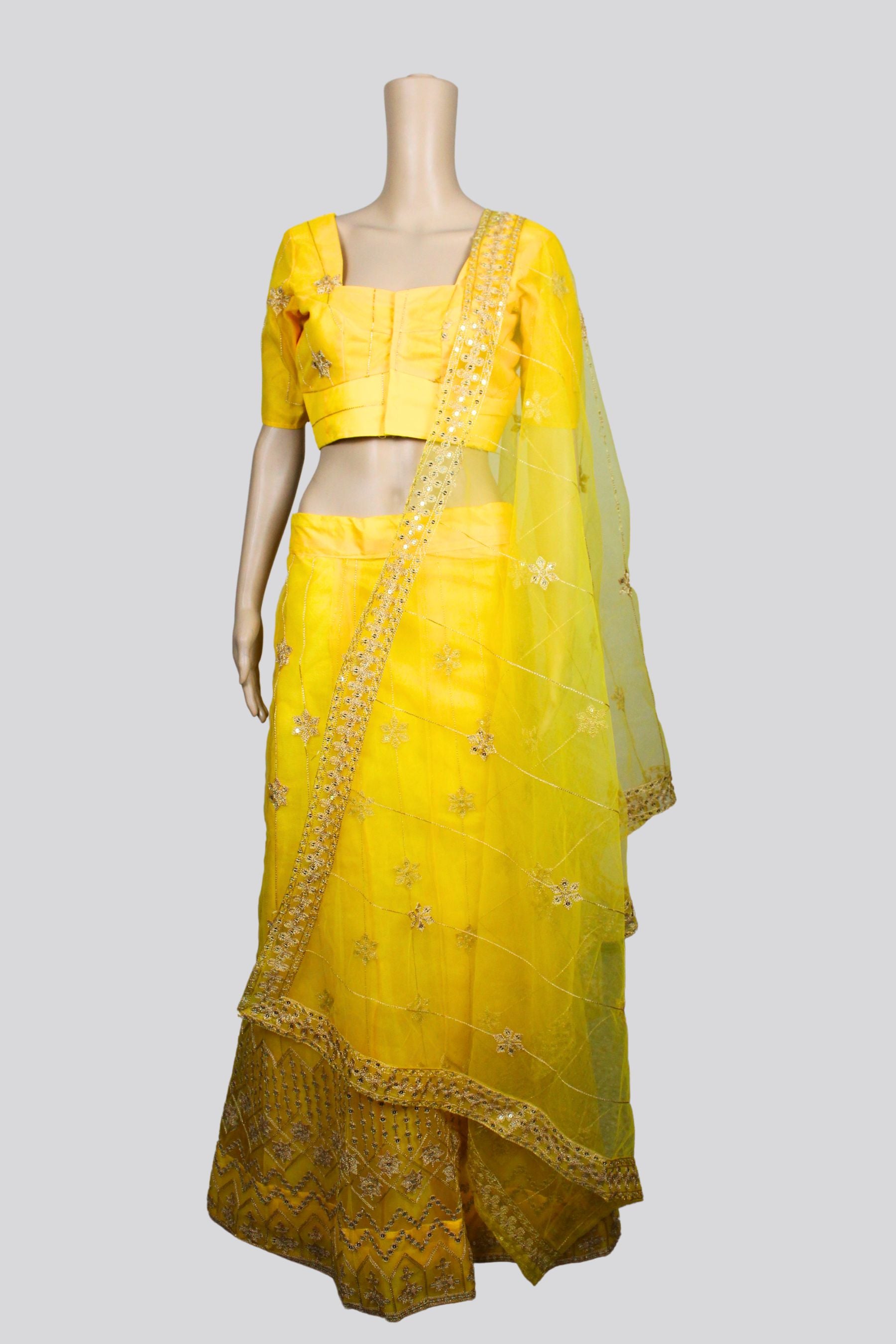 Women Lehenga: Traditional Elegance & Modern Flair in One Ensemble LEHENGA JCS Fashions Yellow 34