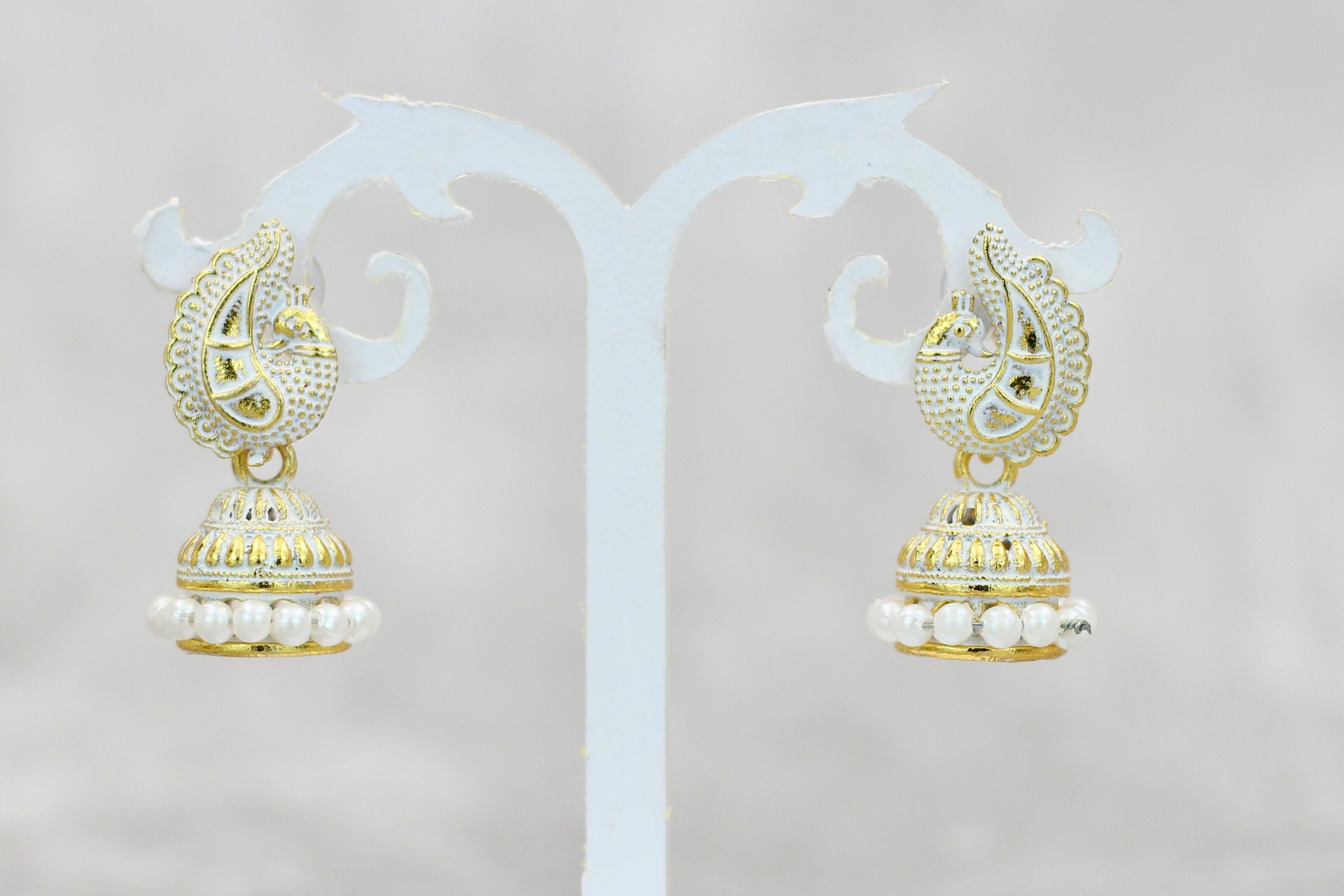 Exotic Gold-Plated Ethnic-Western Jhumkis with Accents by JCSFashions