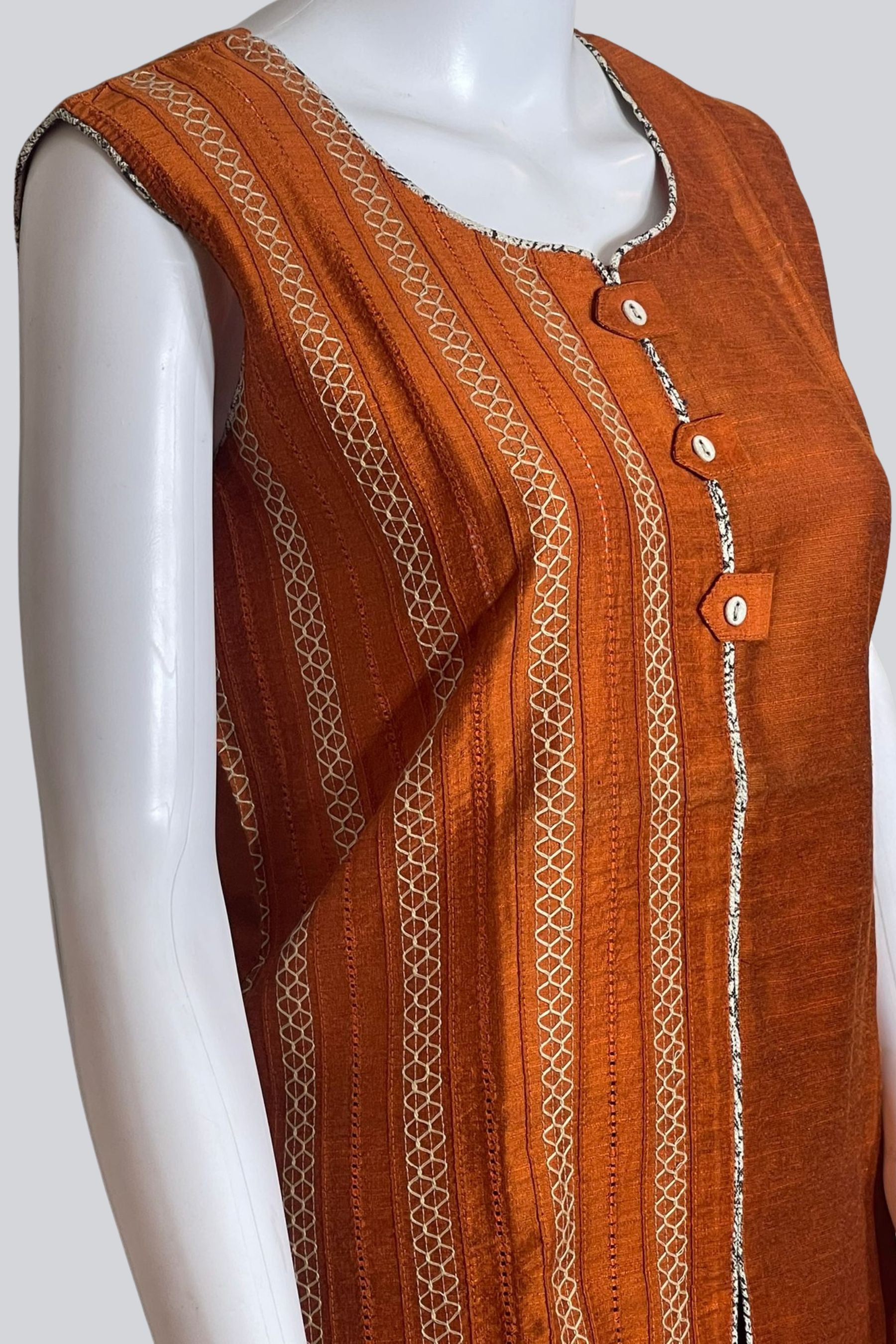 Chic Comfort: Cotton Kurti - 27" Length, Short Sleeves Inside KURTI JCS Fashions