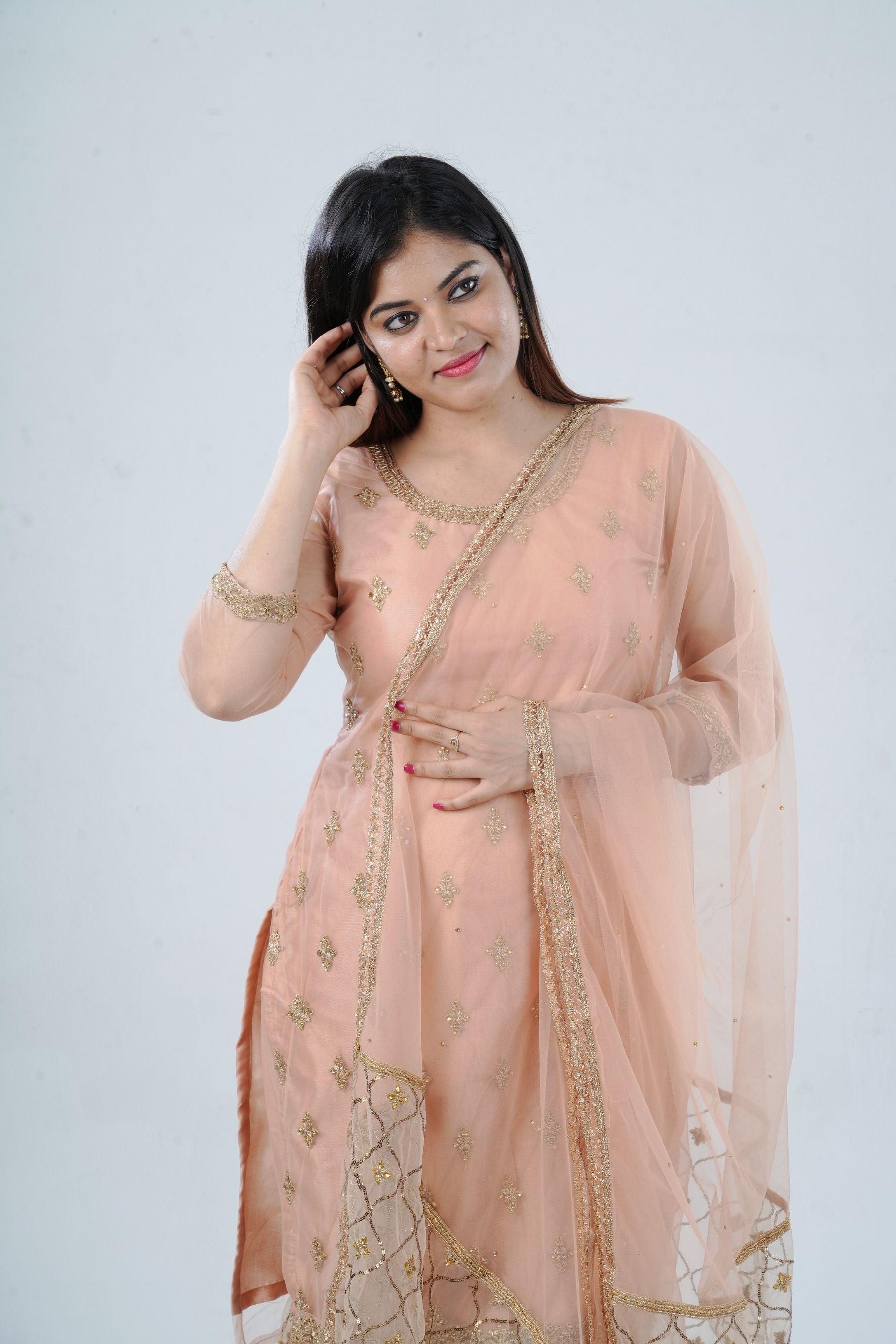 Ethnic Elegance: Soft Net Sharara - Perfect for Special Occasions KURTI JCS Fashions