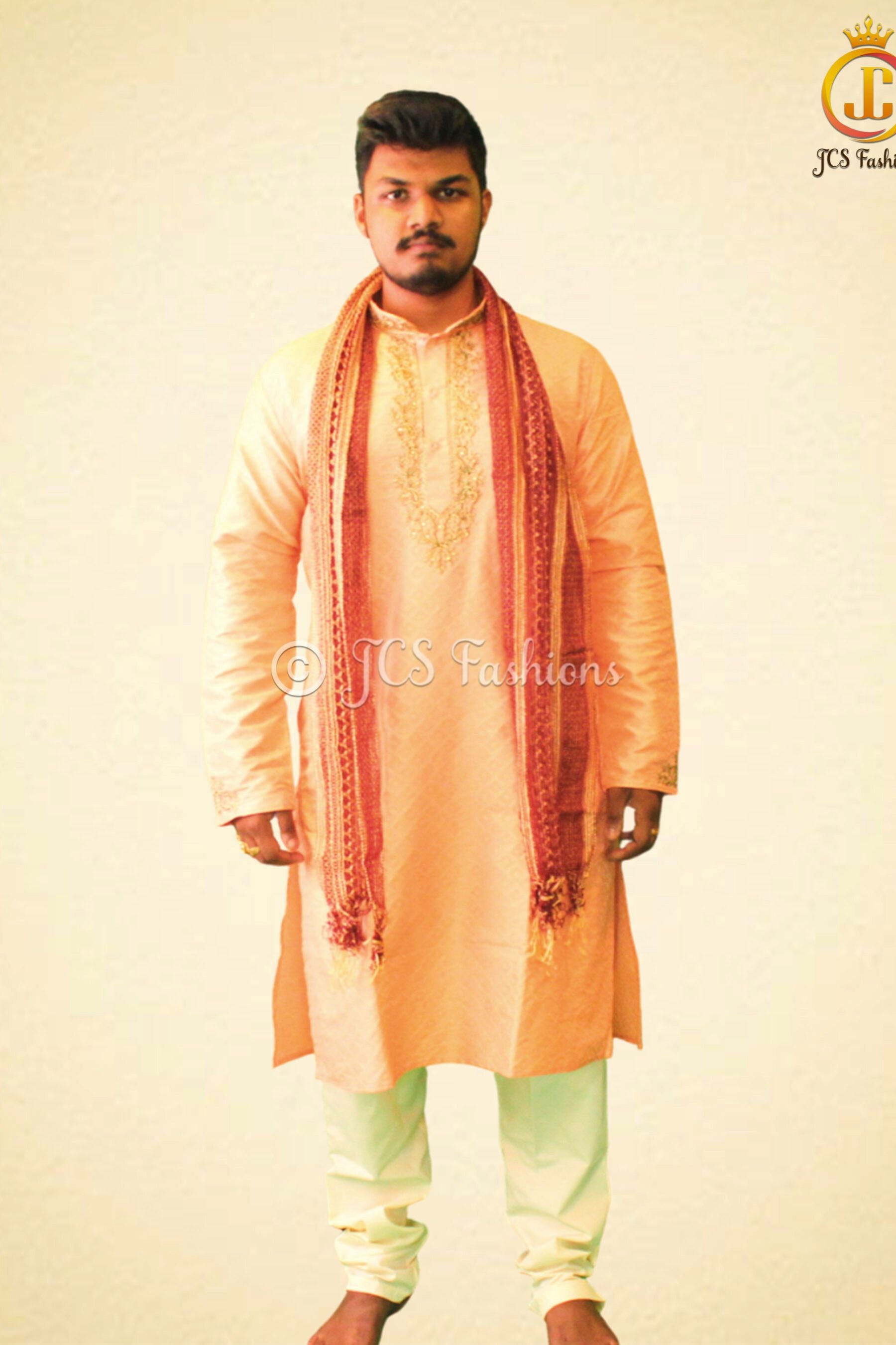 Silk Kurta Pajama Set with Embroidery & Zari Work | Elegant Ethnic Wear MEN JCS Fashions