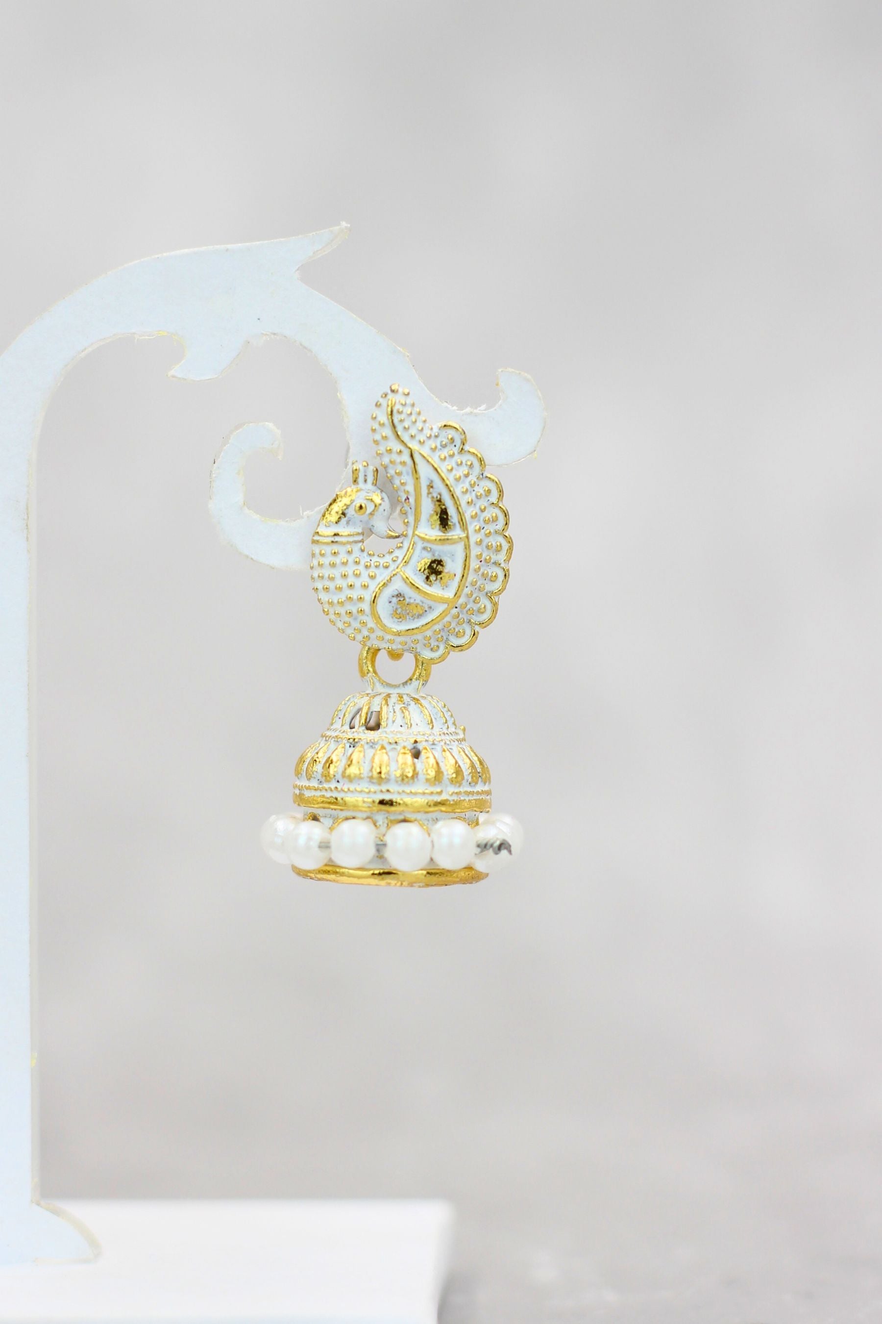 Exotic Gold-Plated Ethnic-Western Jhumkis with Accents by JCSFashions