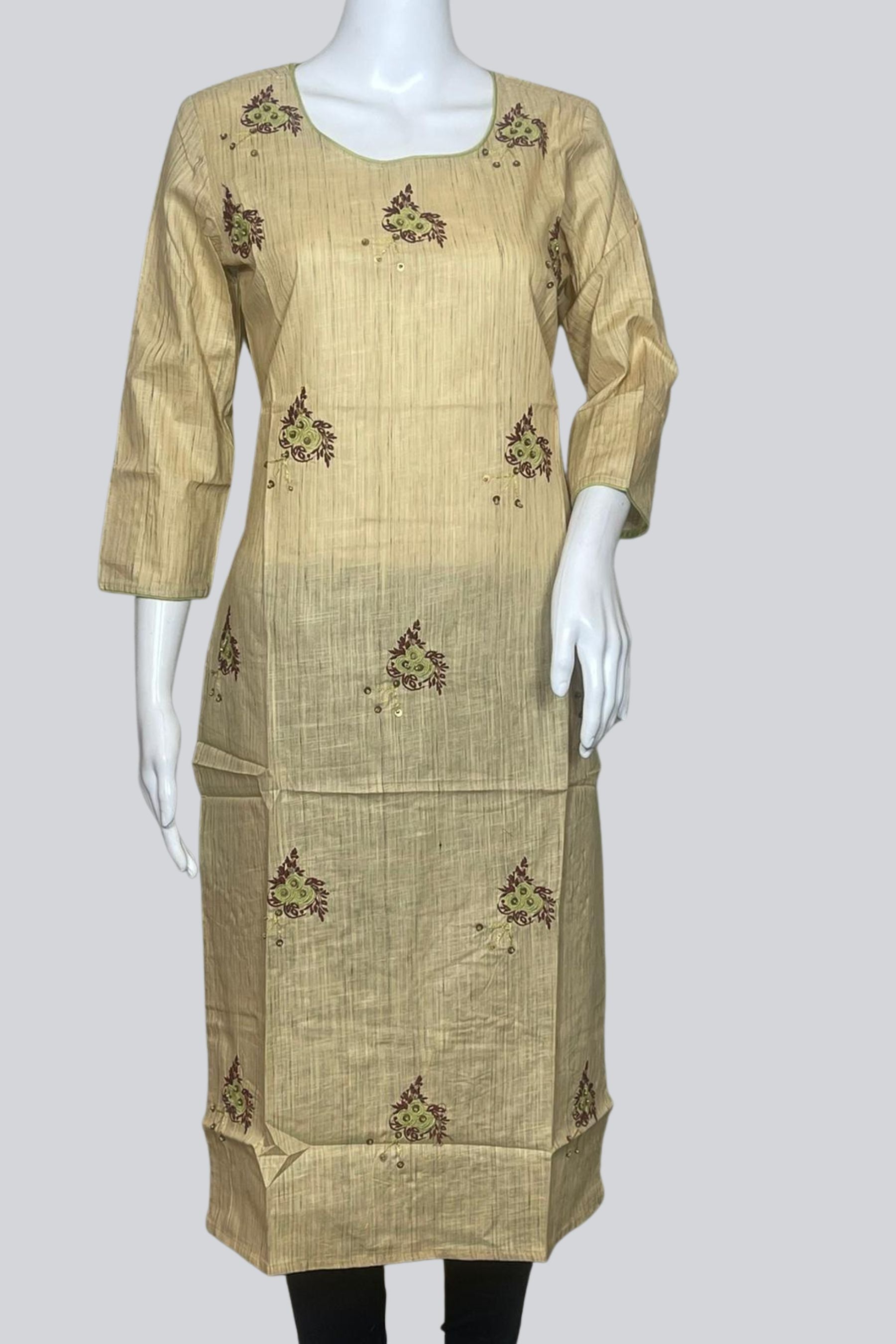 Pure Cotton Kurti with Beads & Embroidery - Comfortable & Versatile KURTI JCS Fashions