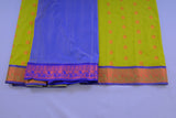Elegant Dual-Border Saree with Grand Pallu and Copper Zari Accents