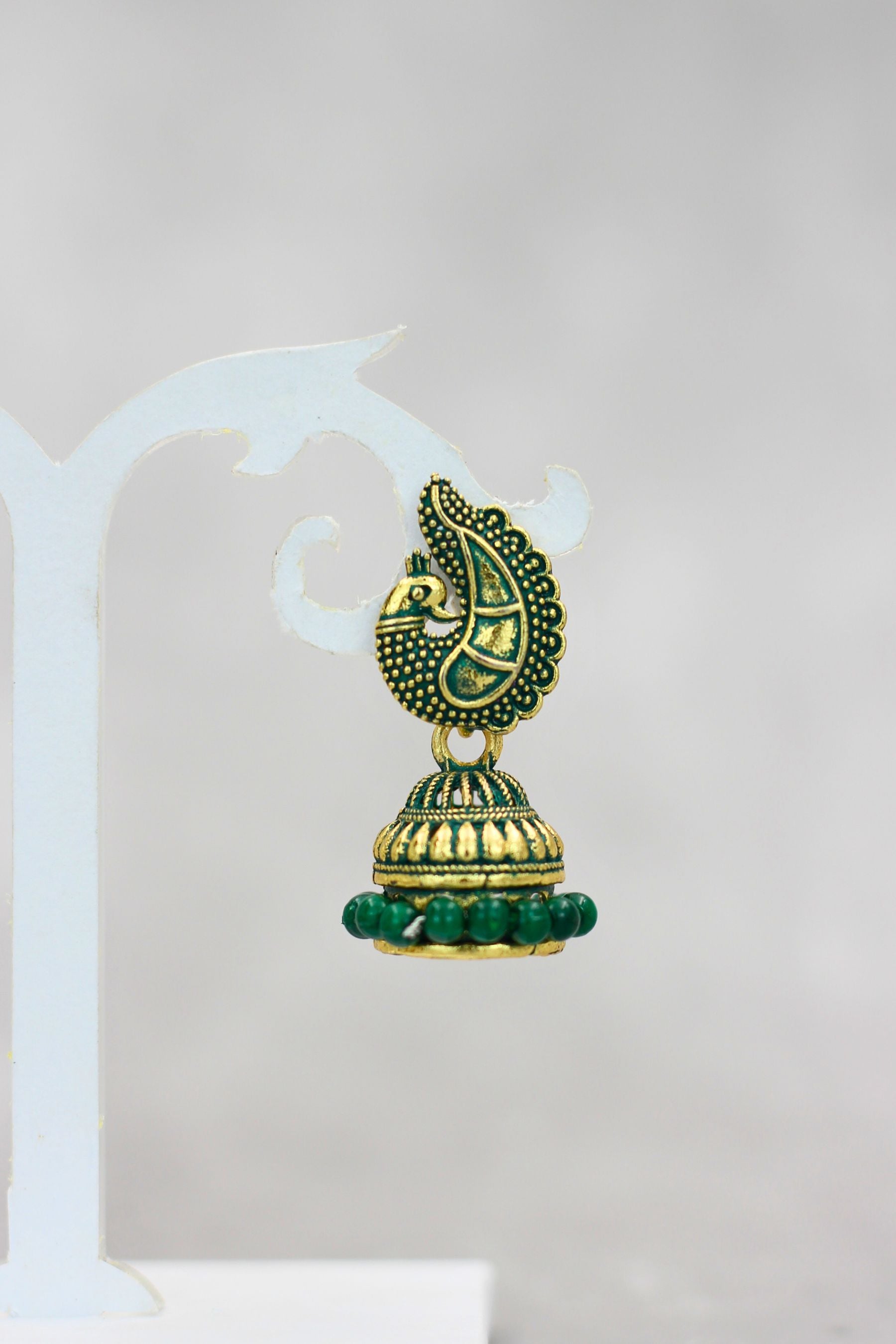 Exotic Gold-Plated Ethnic-Western Jhumkis with Accents by JCSFashions