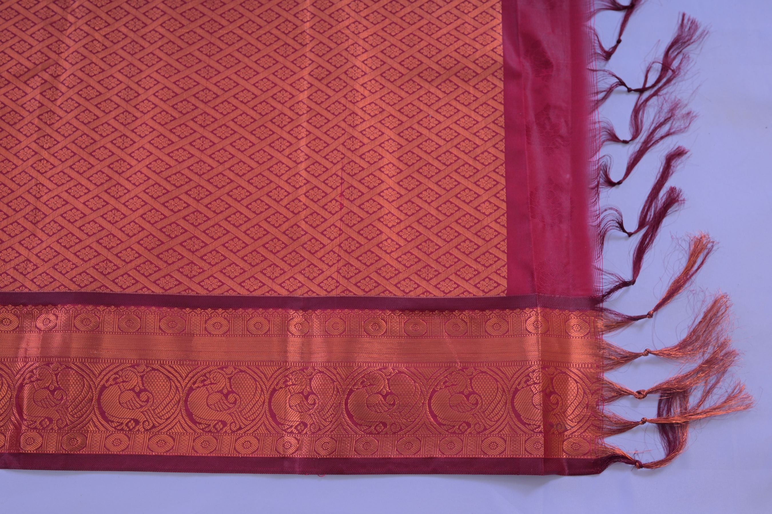 Royal Peacock Motif Border Saree - Traditional Wear by JCSFashions Saree JCS Fashions