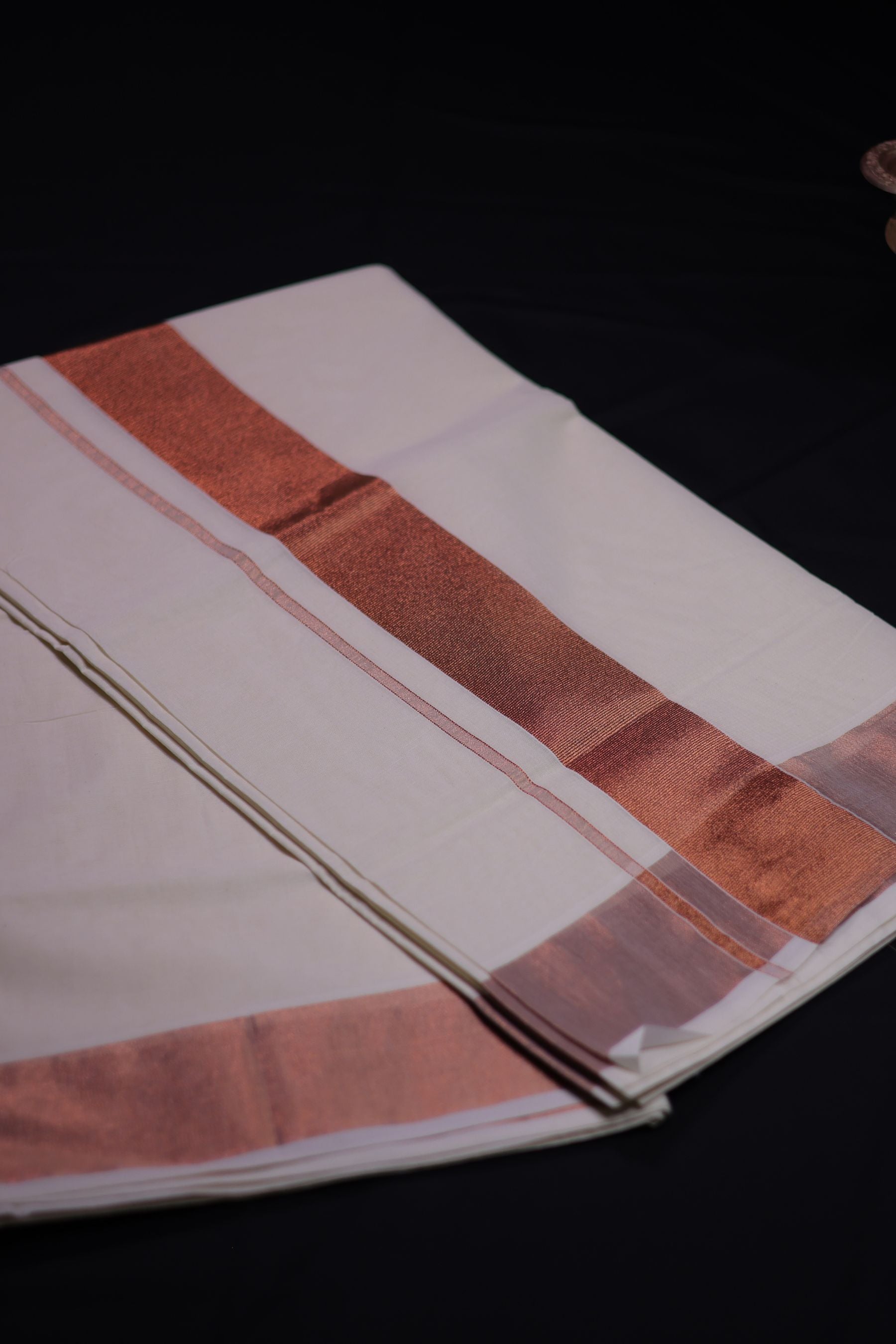 Traditional Kerala Cotton Saree with Rose Silver Zari Borders -JCS Fashions Saree JCS Fashions