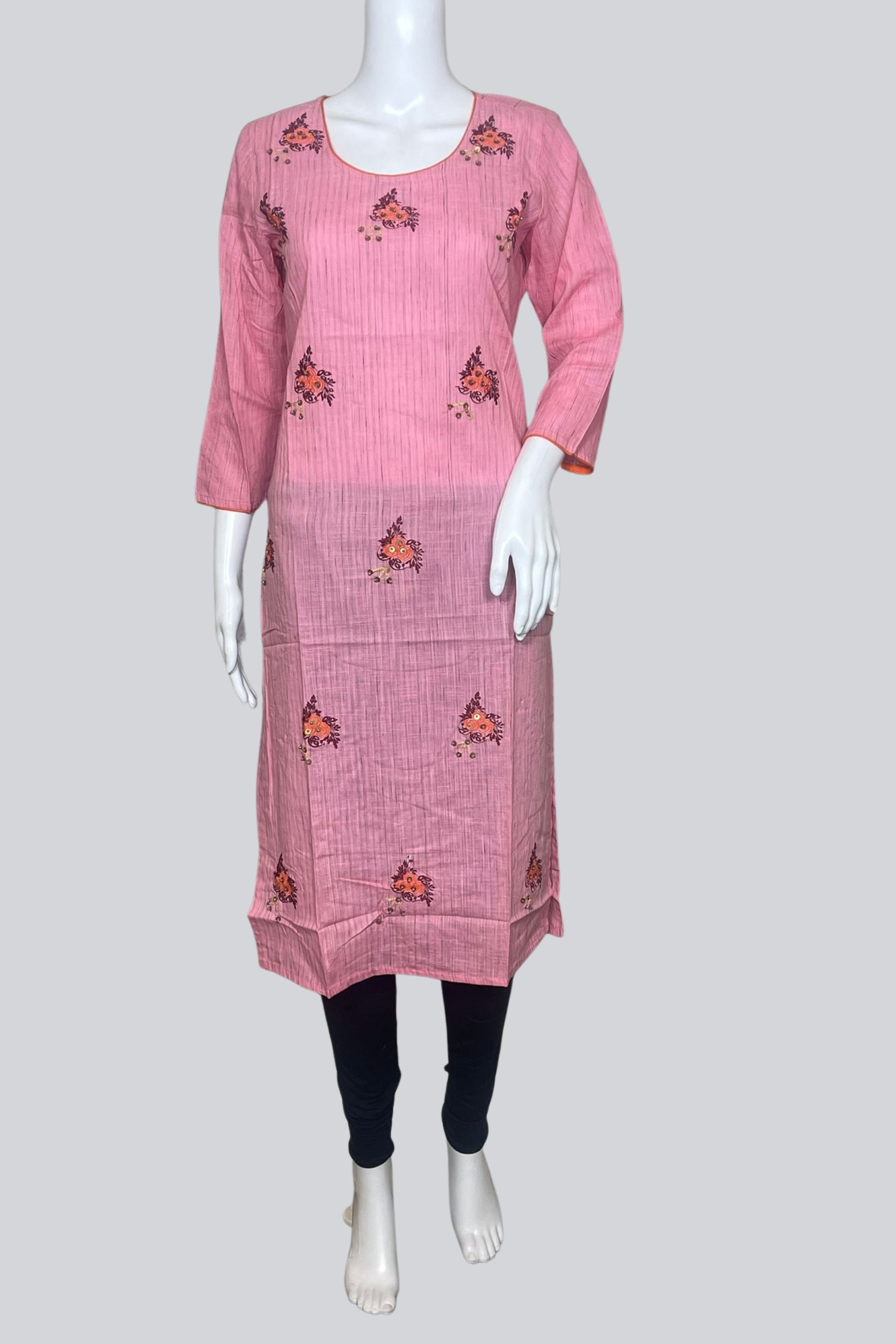 Cotton Kurti with Beads & Embroidery | Length: 43 | JCSFashions KURTI JCS Fashions