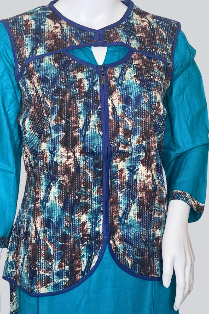 Elegant Rayon Kurti with Stylish Jacket – Perfectly Tailored for Comfort