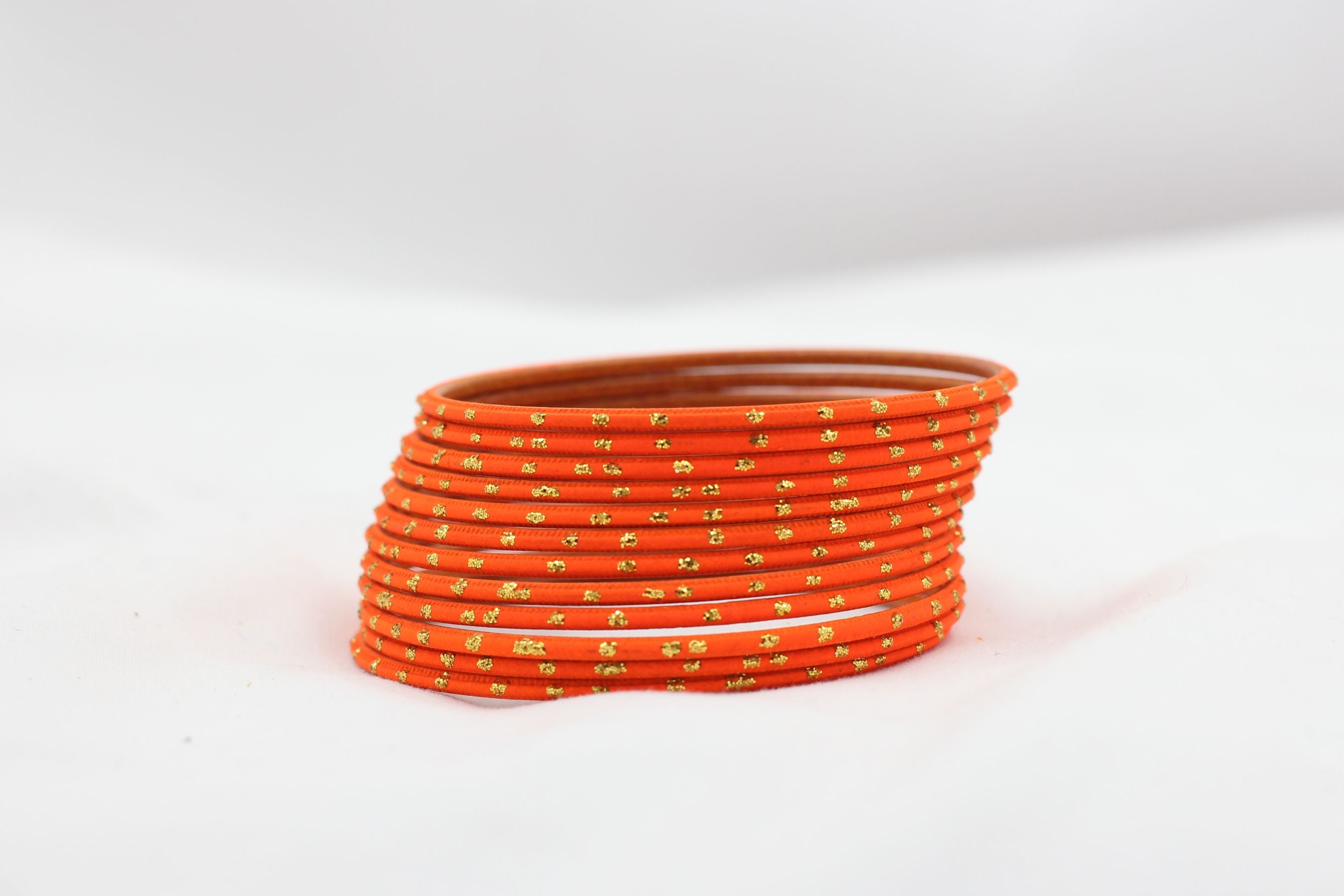 Timeless Multicolor Brass and Copper Bangle for Women Jewelry JCS Fashions Orange 2.40