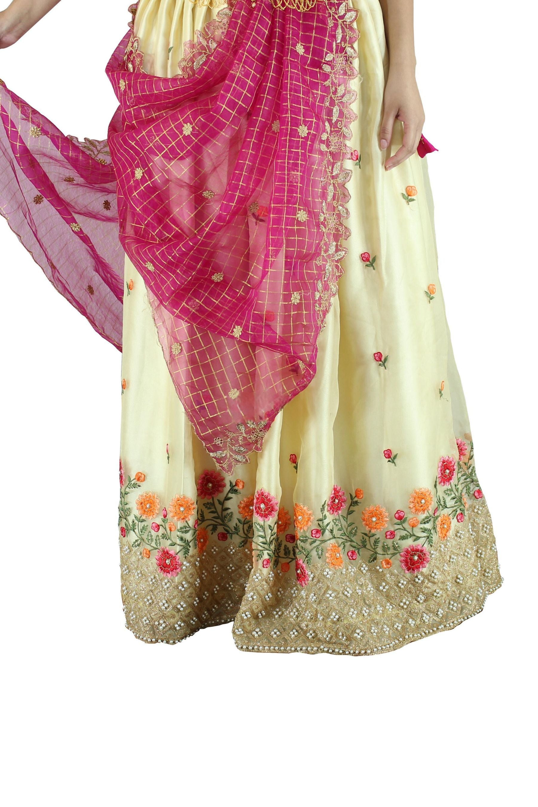 Indian Lehenga With Heavy Embroidery And Stone Work LEHANGA JCS Fashions