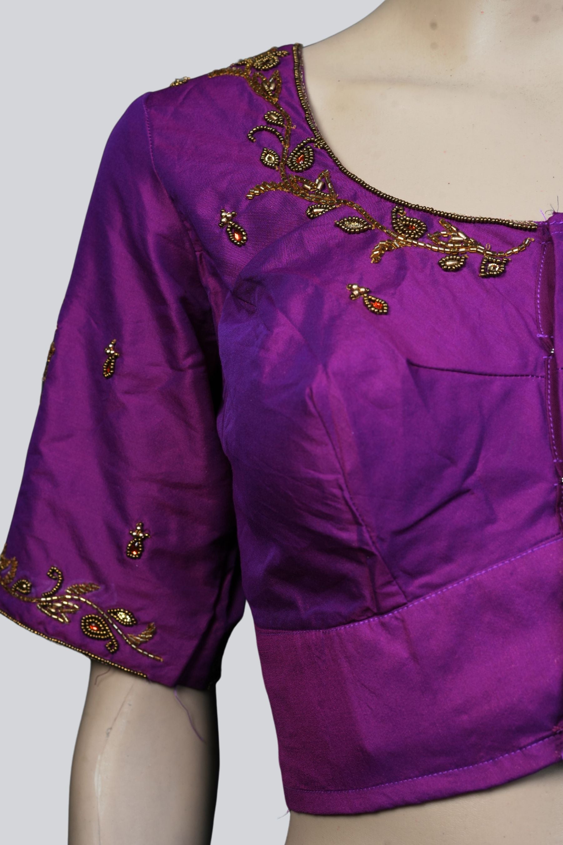 Exquisite Aari Work Bridal Blouse - Perfect Fit for Your Special Day Blouse JCS Fashions