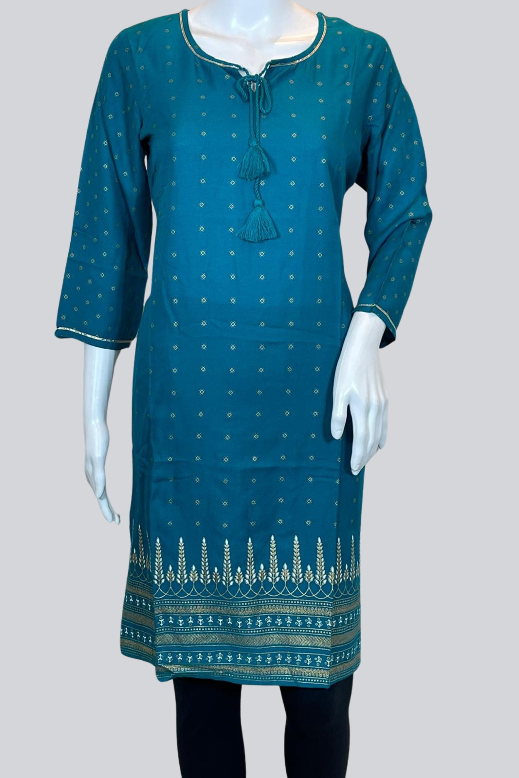 Branded Cotton Kurti with Foil Print Design by JCS Fashions KURTI JCS Fashions