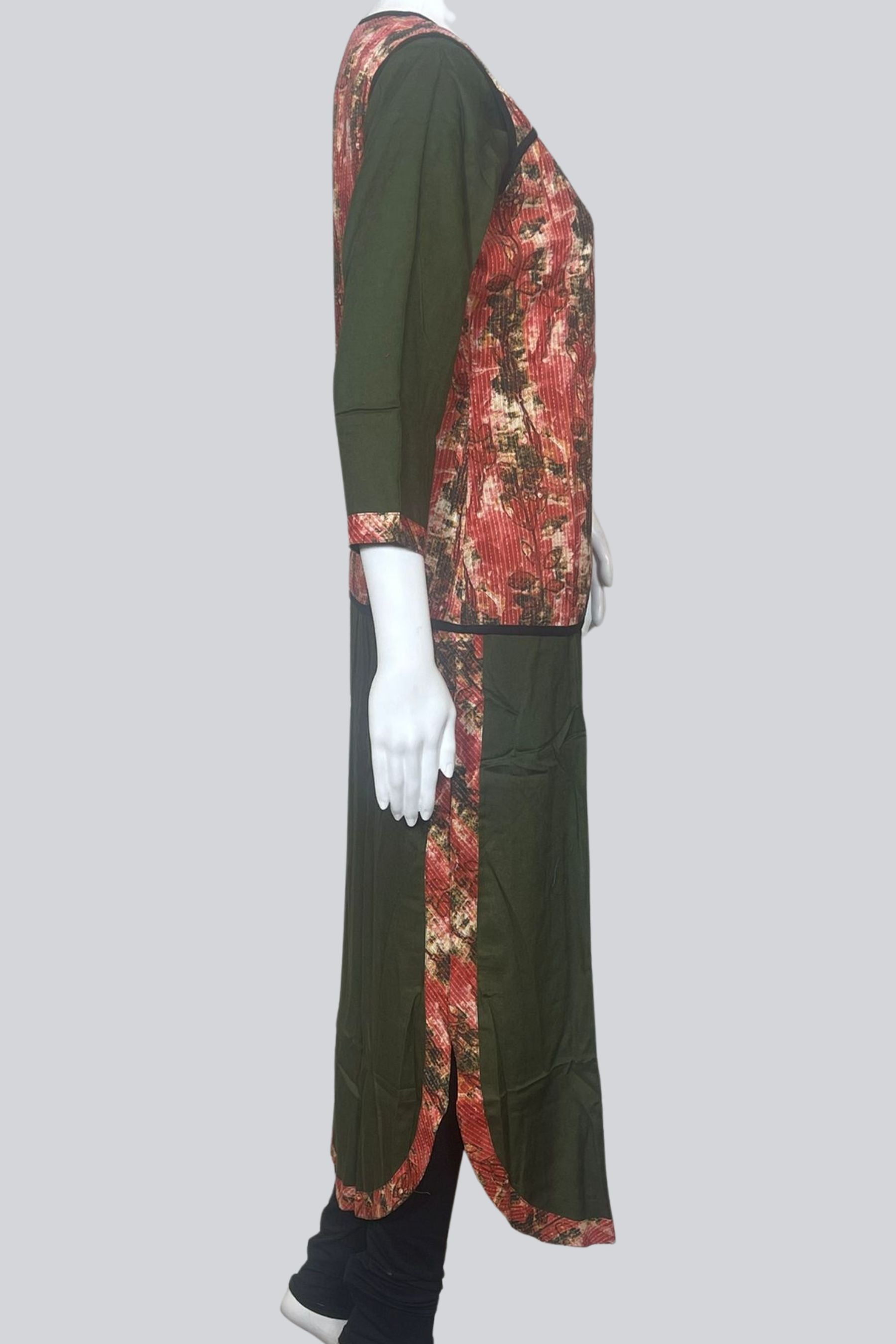 Chic Rayon Kurti with Short Overcoat | 46" Length - JCS Fashions KURTI JCS Fashions