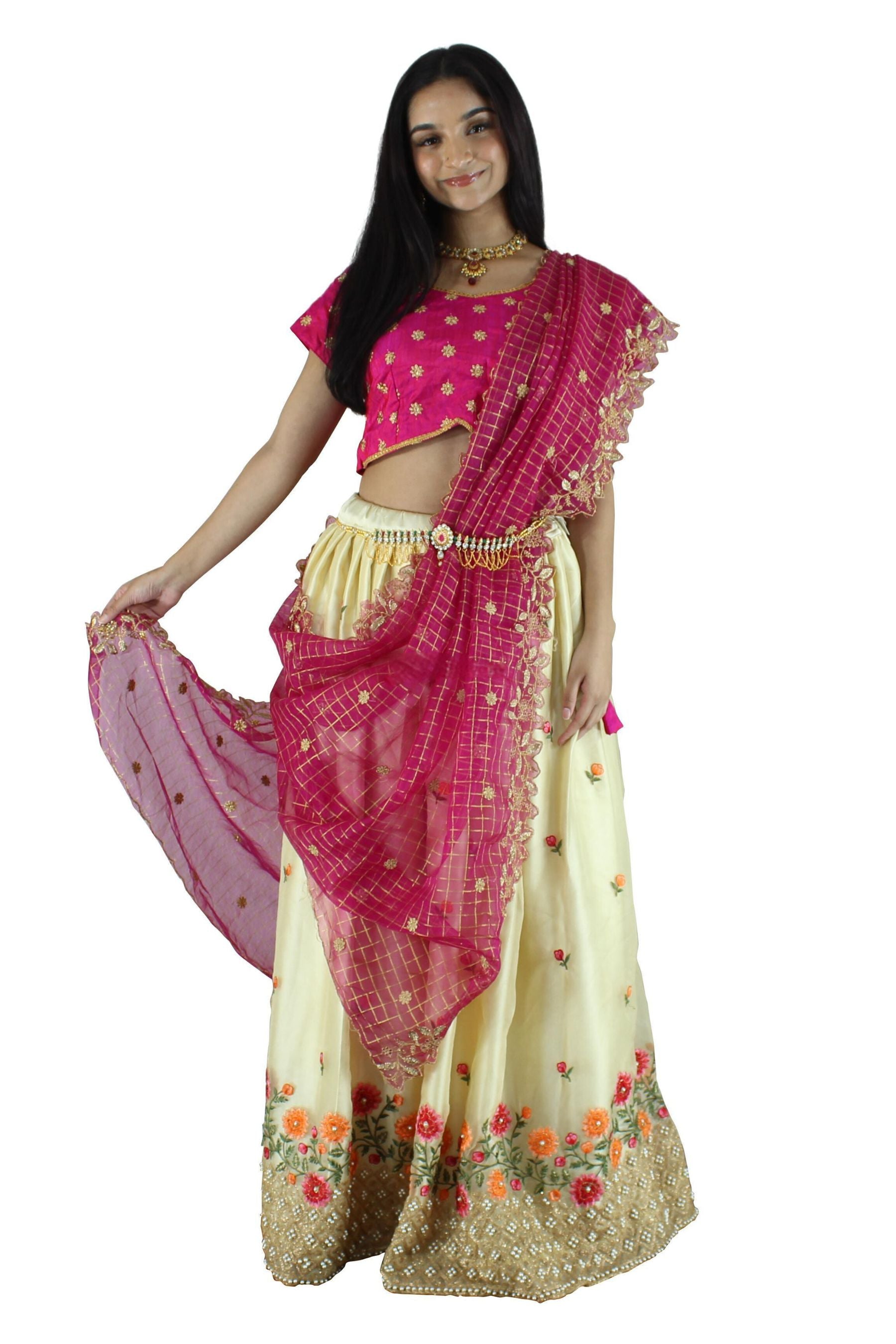 Indian Lehenga With Heavy Embroidery And Stone Work LEHANGA JCS Fashions