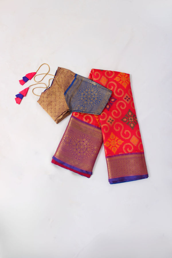 Banarasi Handloom Saree with All-Over Viral Zari Butta