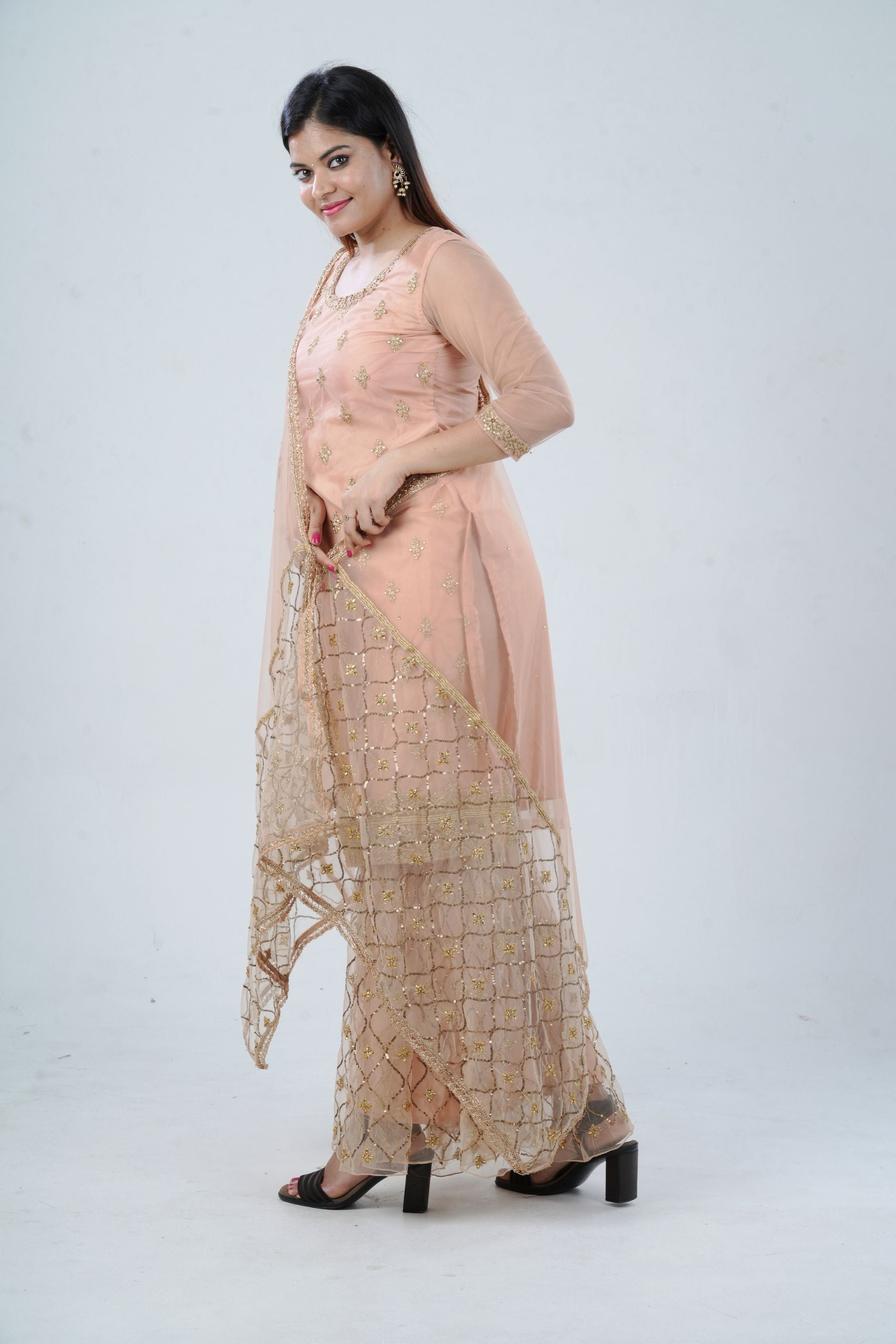 Ethnic Elegance: Soft Net Sharara - Perfect for Special Occasions KURTI JCS Fashions