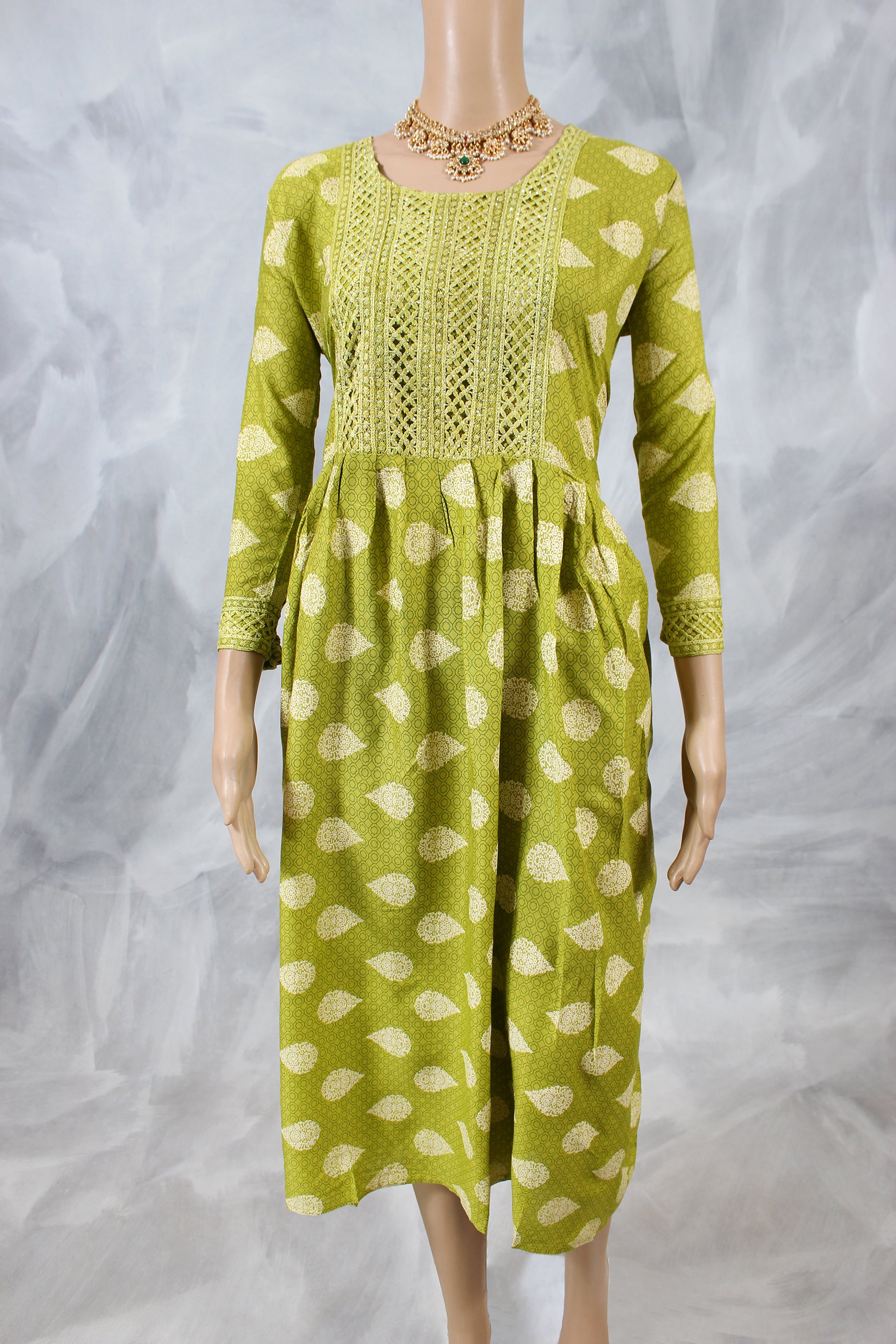 Elegant 2-Piece Cotton Anarkali Kurti With Embroidery - Alluring Ethnic KURTI JCS Fashions