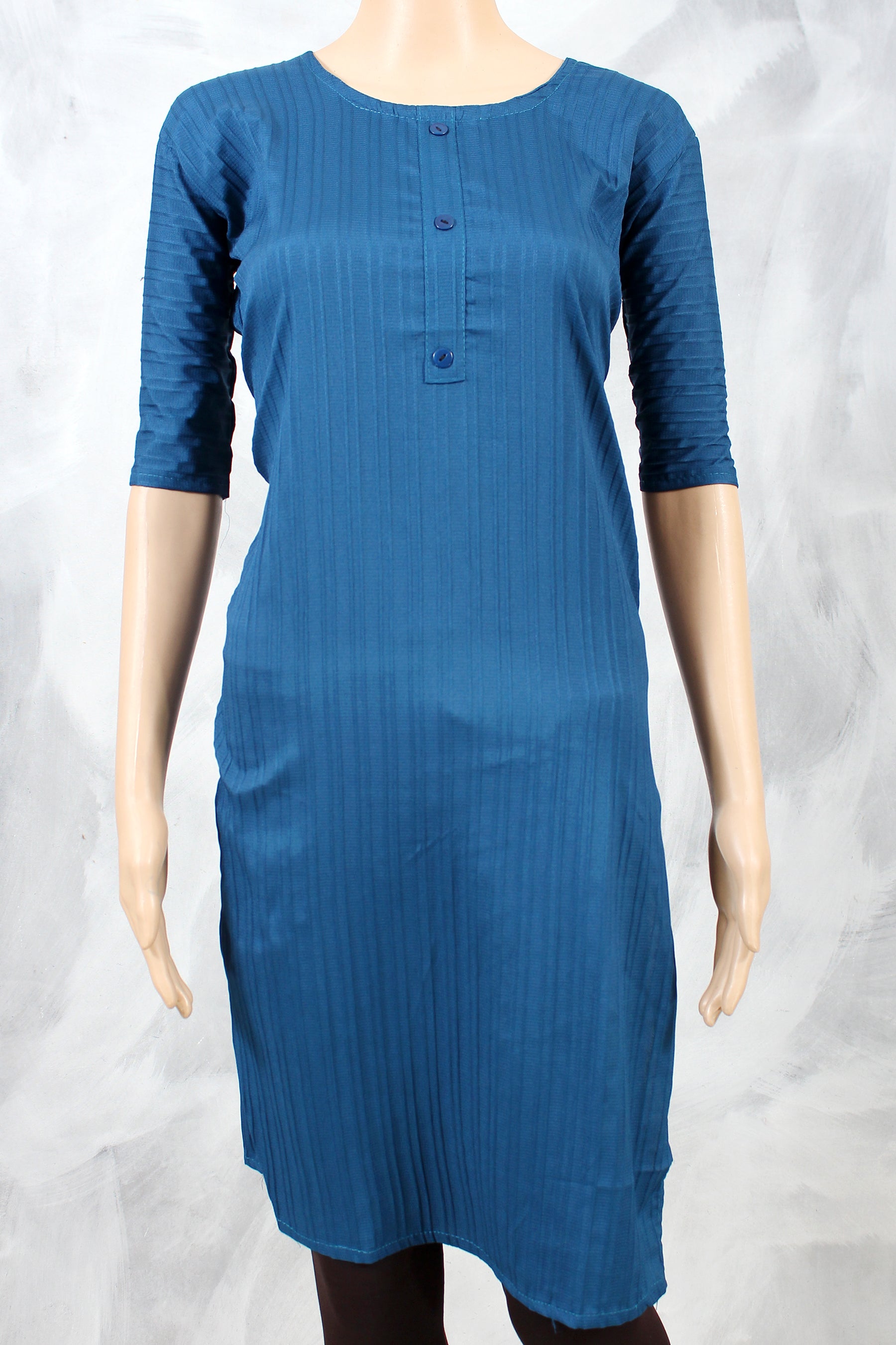 Popcorn Fabric Kurti: Stylish, Comfortable & Versatile for All Occasions KURTI JCS Fashions Blue Large (40)