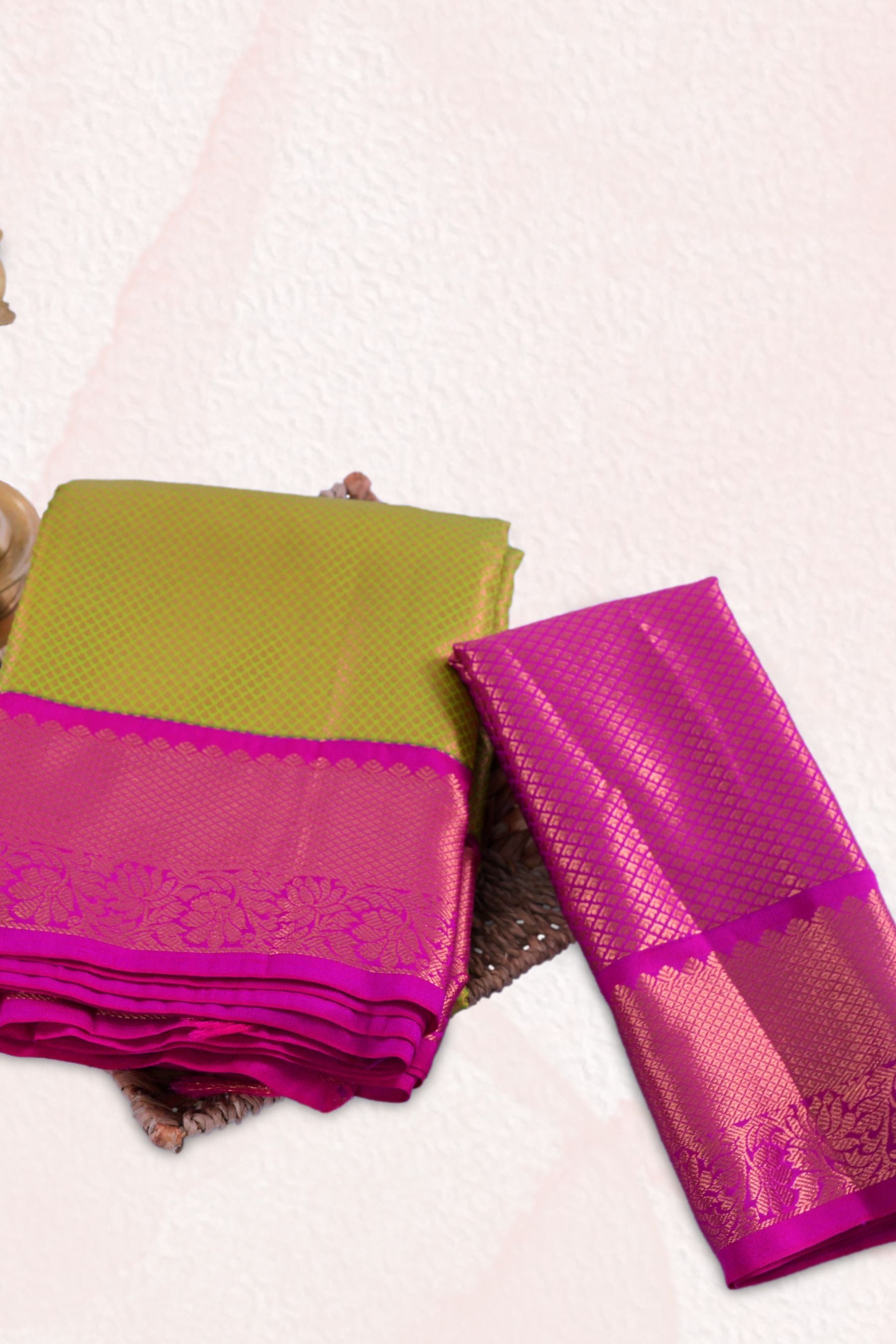 Luxurious Pure Kanchipuram Silk Saree with Golden Zari Detailing