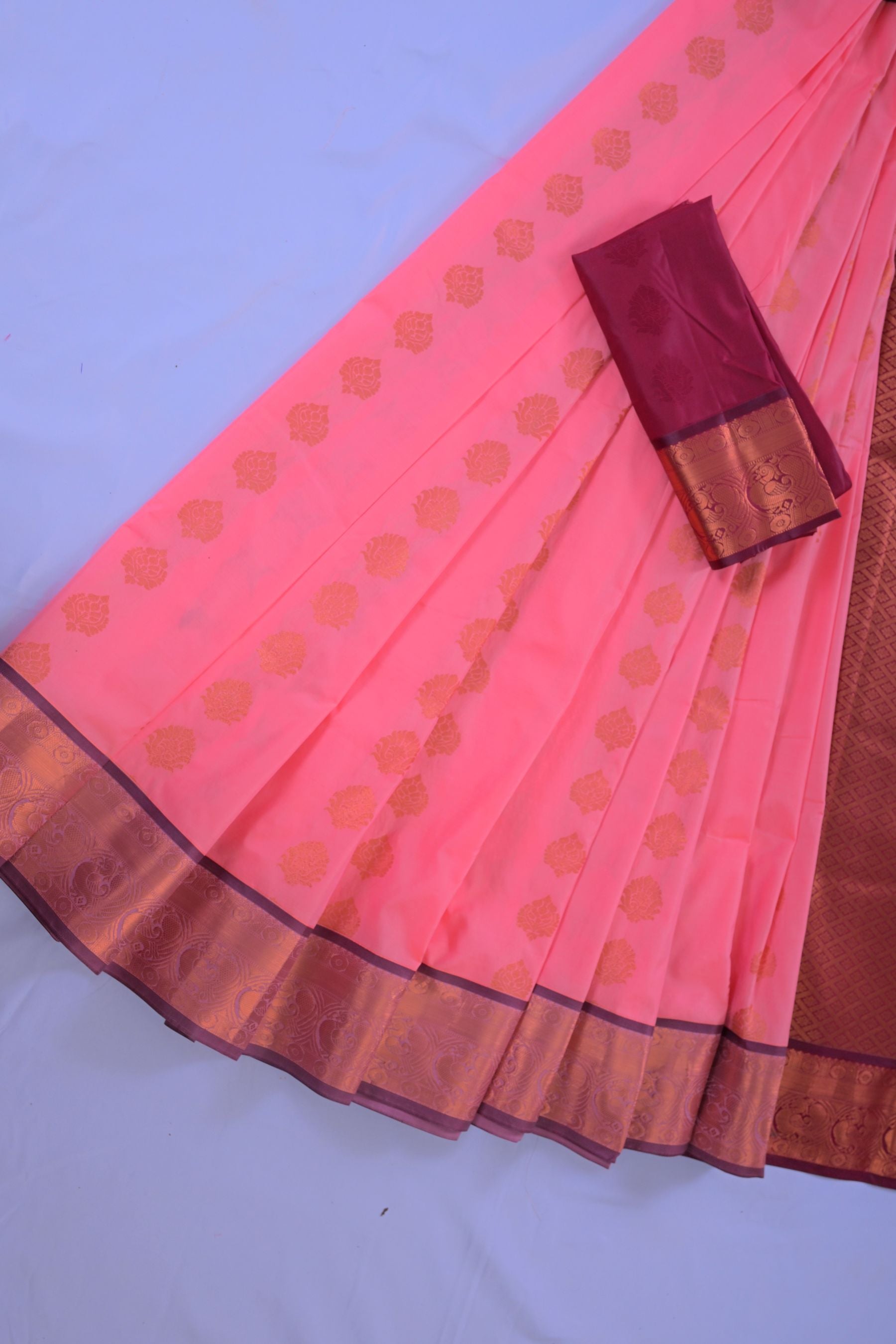 Royal Peacock Motif Border Saree - Traditional Wear by JCSFashions Saree JCS Fashions