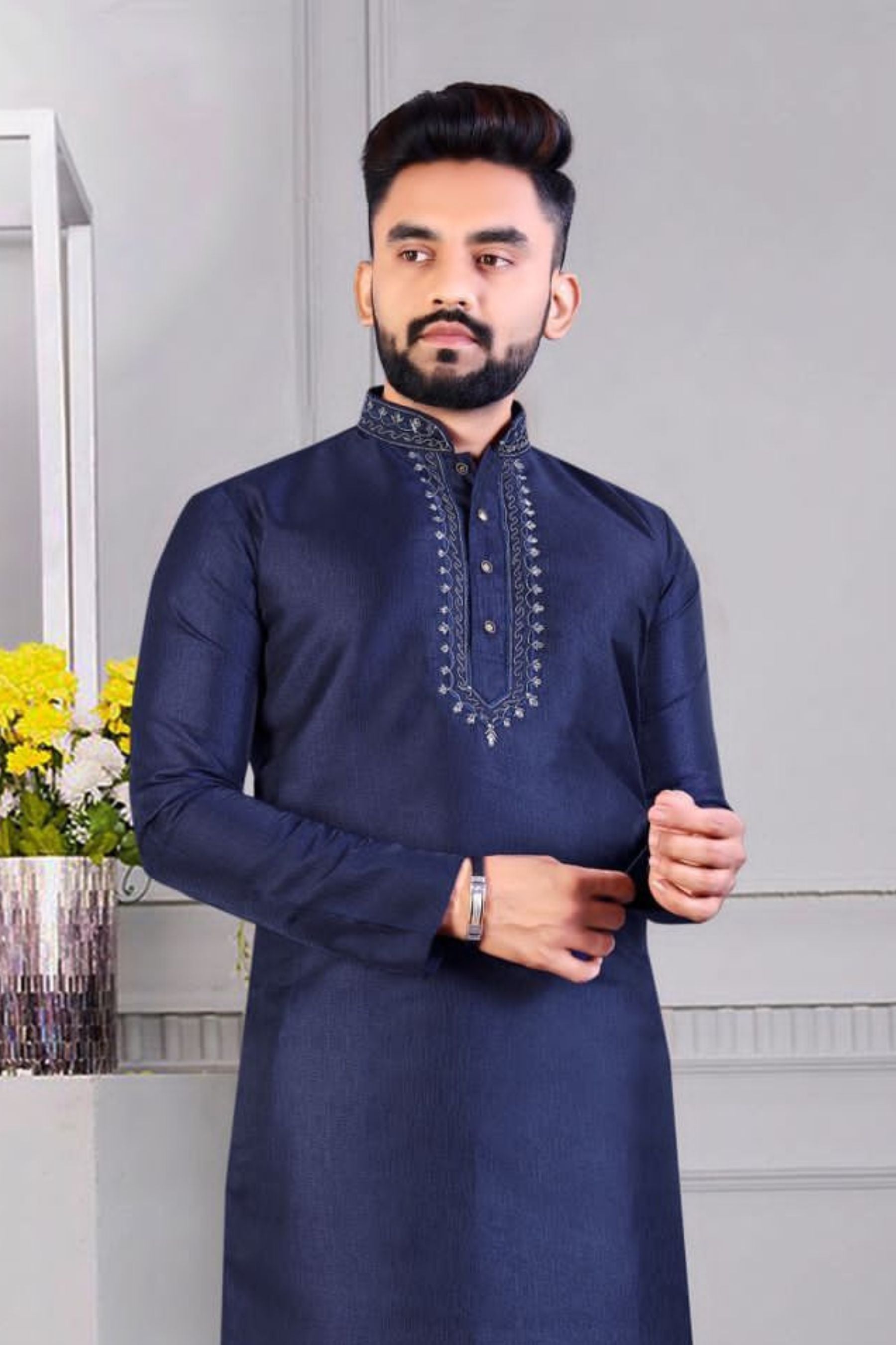 JCSFashions Men's Premium Corian Silk Traditional Kurta Set