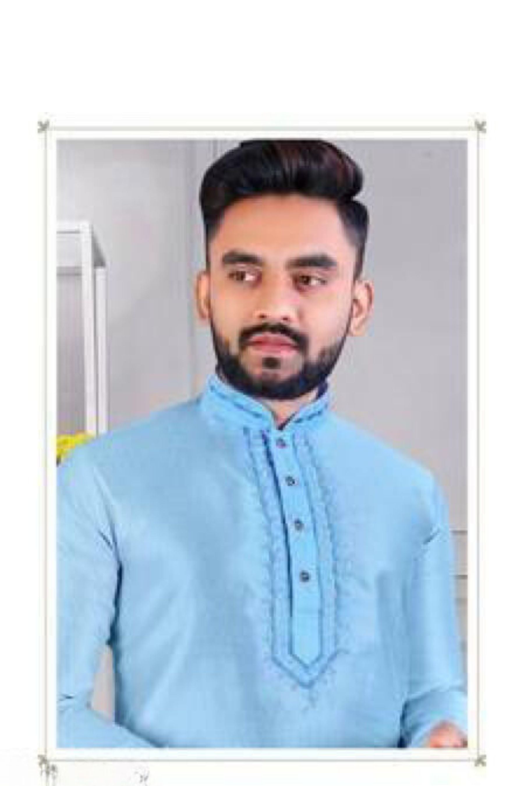 Men's Traditional Corian Silk Kurta Set with Resham Work Detail Men JCS Fashions