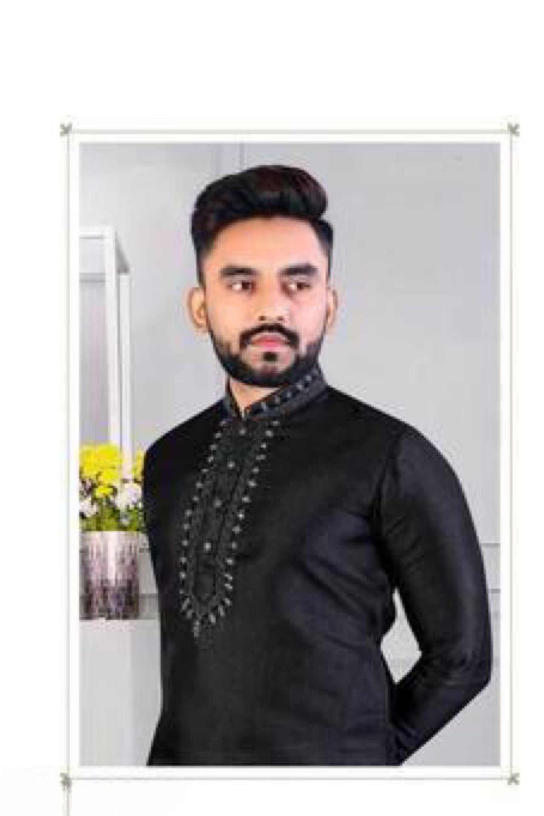 Men's Corian Silk Kurta with Resham Work and Cotton Pajama Men JCS Fashions