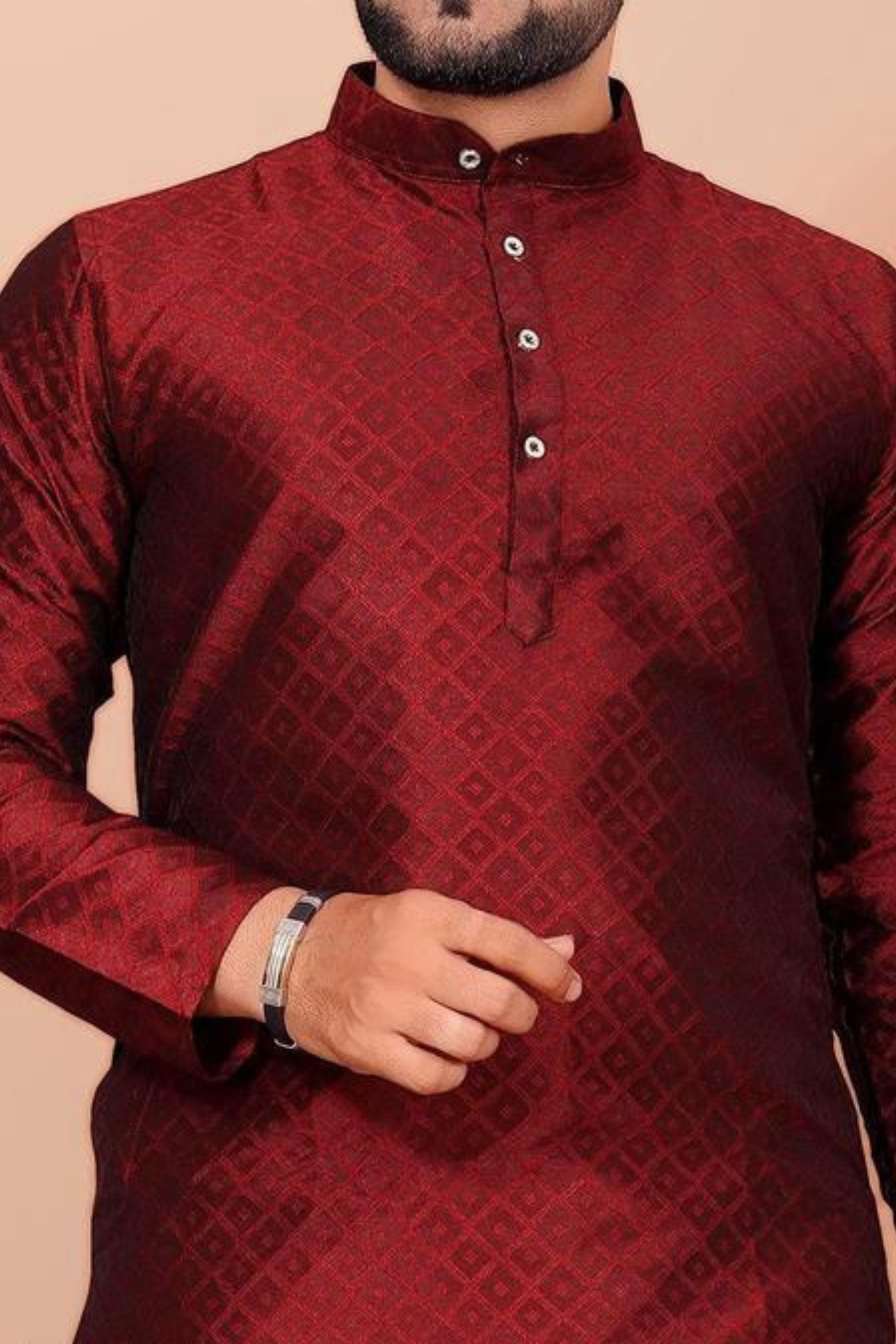 Fancy Cotton Silk Men's Kurta - Dignified Elegance by JCS Fashions