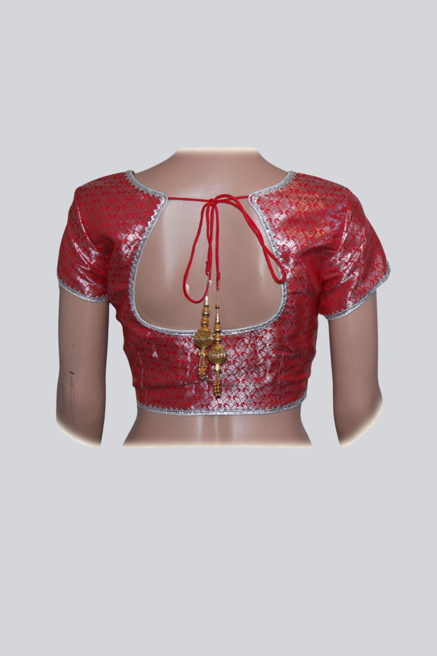 Beautiful Banarasi Brocade Blouse in Red | JCS Fashions Blouse JCS Fashions