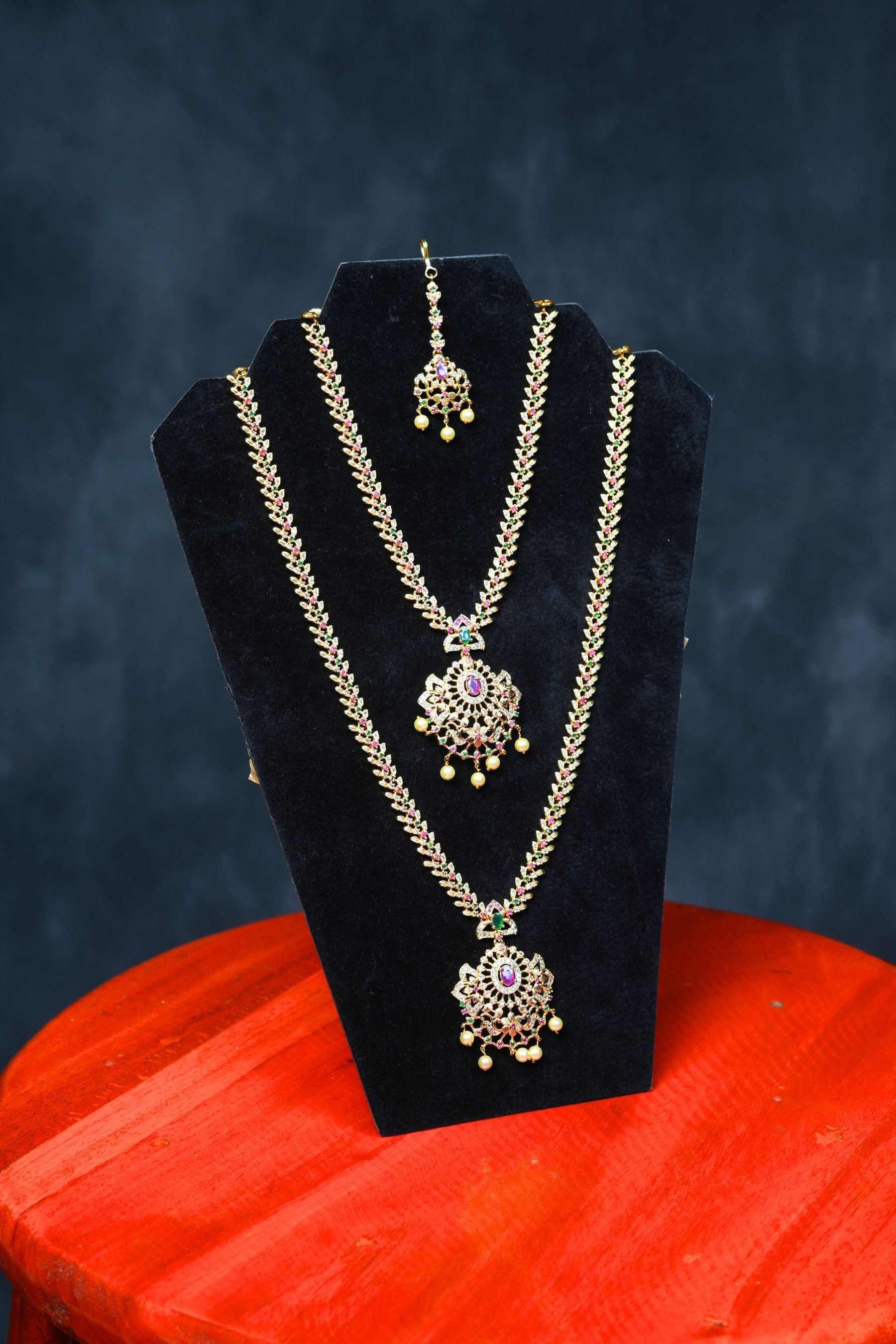 Glamorous Layers: Exquisite Neck Set with Elegant Tikka at JCS Fashions Jewelry JCS Fashions