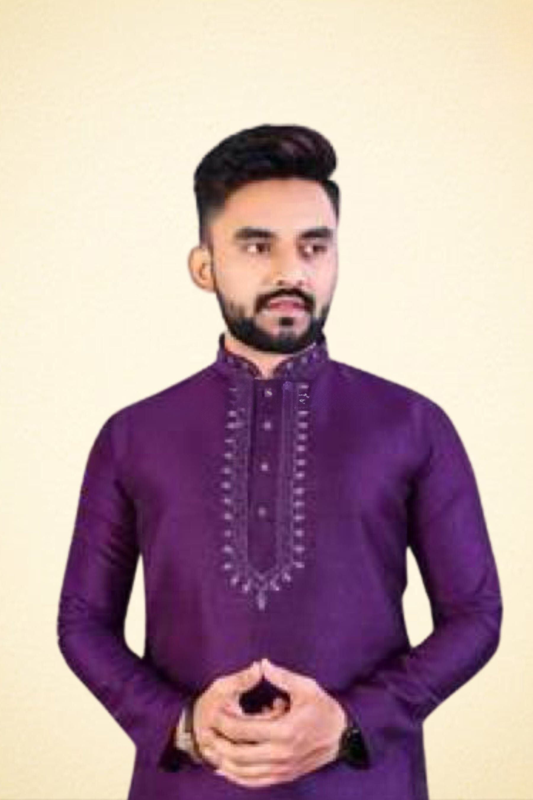 Ethnic And Traditional Cotton And Chanderi Silk Kurta Set For Men