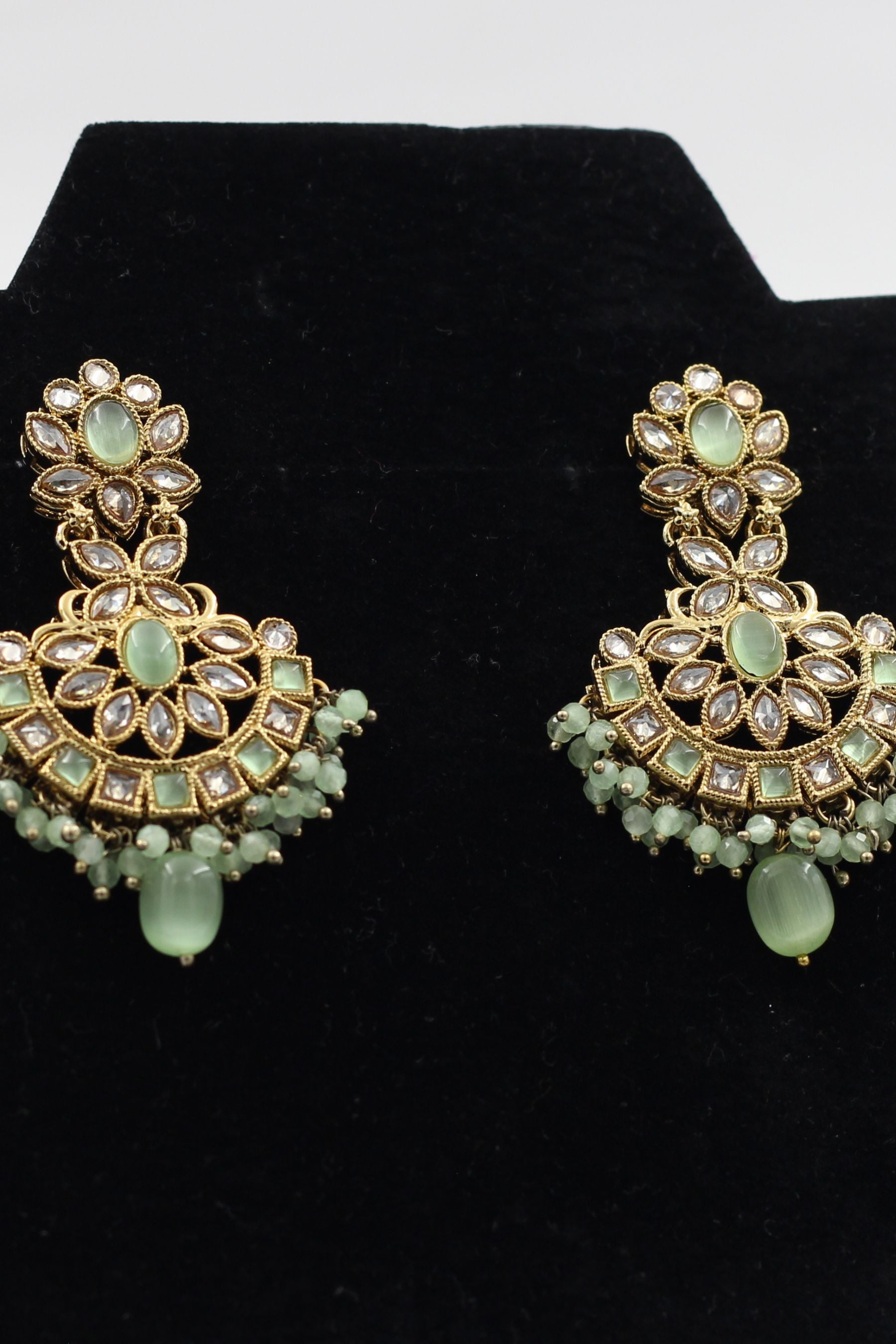 Stone Kundan Earrings - Premium Quality Sparkle for Special Occasions Jewelry JCS Fashions