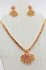 Exquisite Kemp Stone Jewelry Neck Set: Handcrafted and High-Quality Alloy