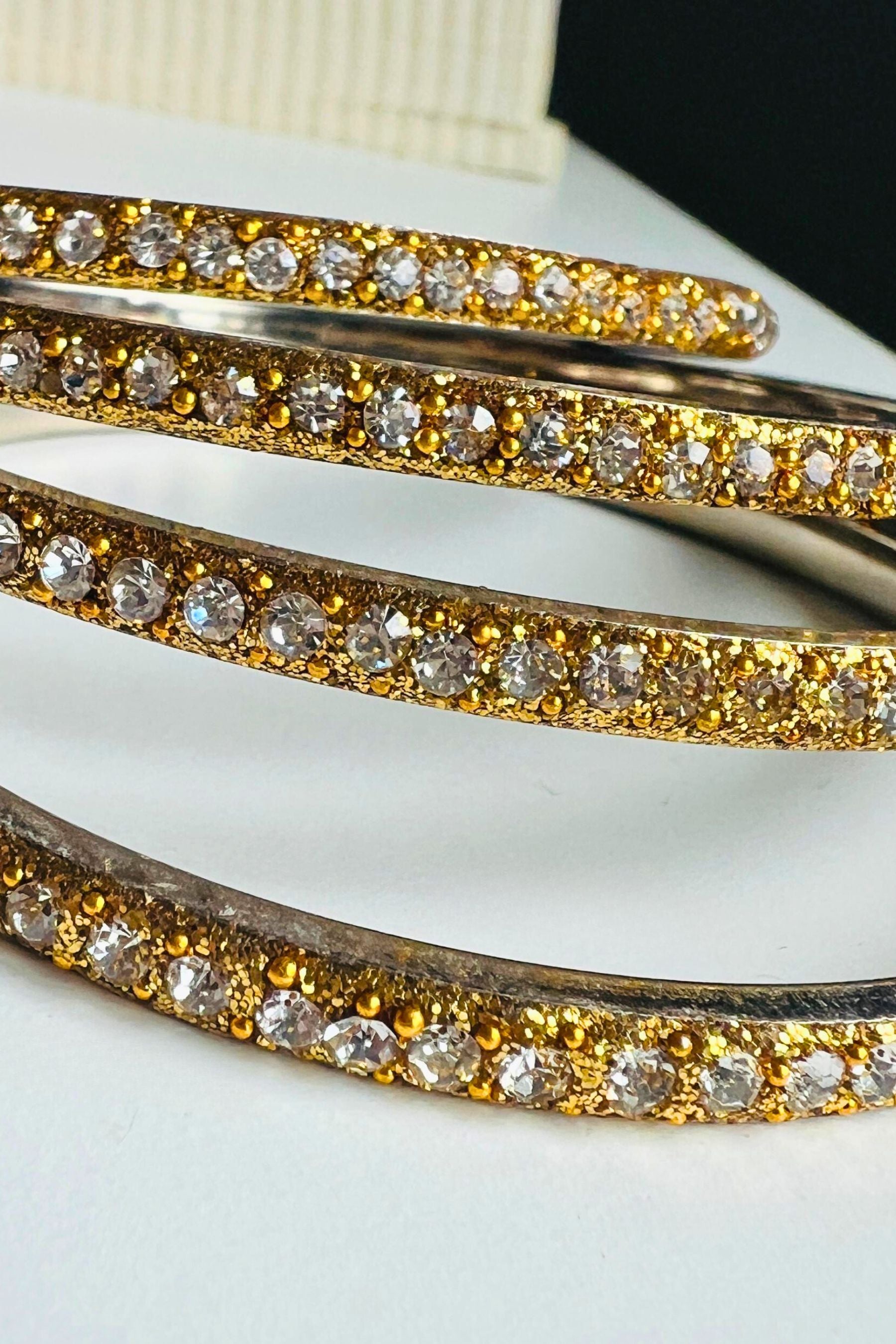 Gold Polish Jewelry Stone Bangles | Elegant and Timeless by JCSFashions Jewelry JCS Fashions