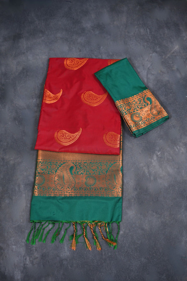 Elegant Kanchipuram Blended Silk Saree: Embrace Tradition and Style