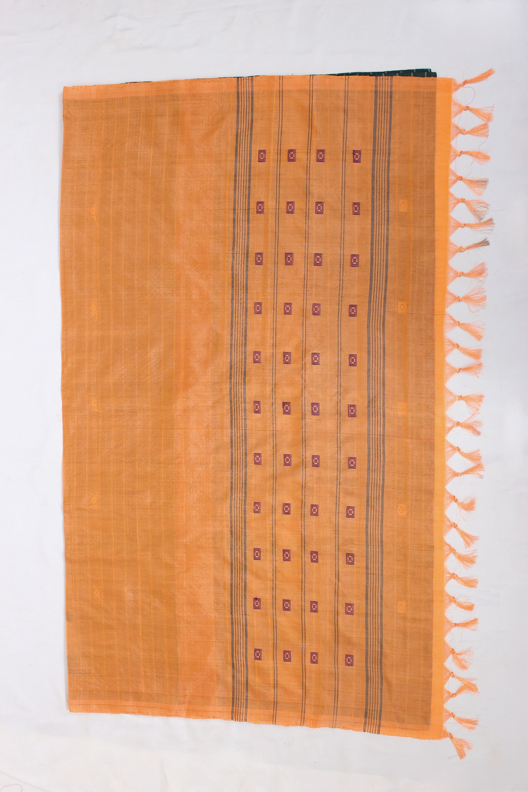 Banana Pith Saree with Striking Zari Lines - Sustainable Elegance Saree JCS Fashions