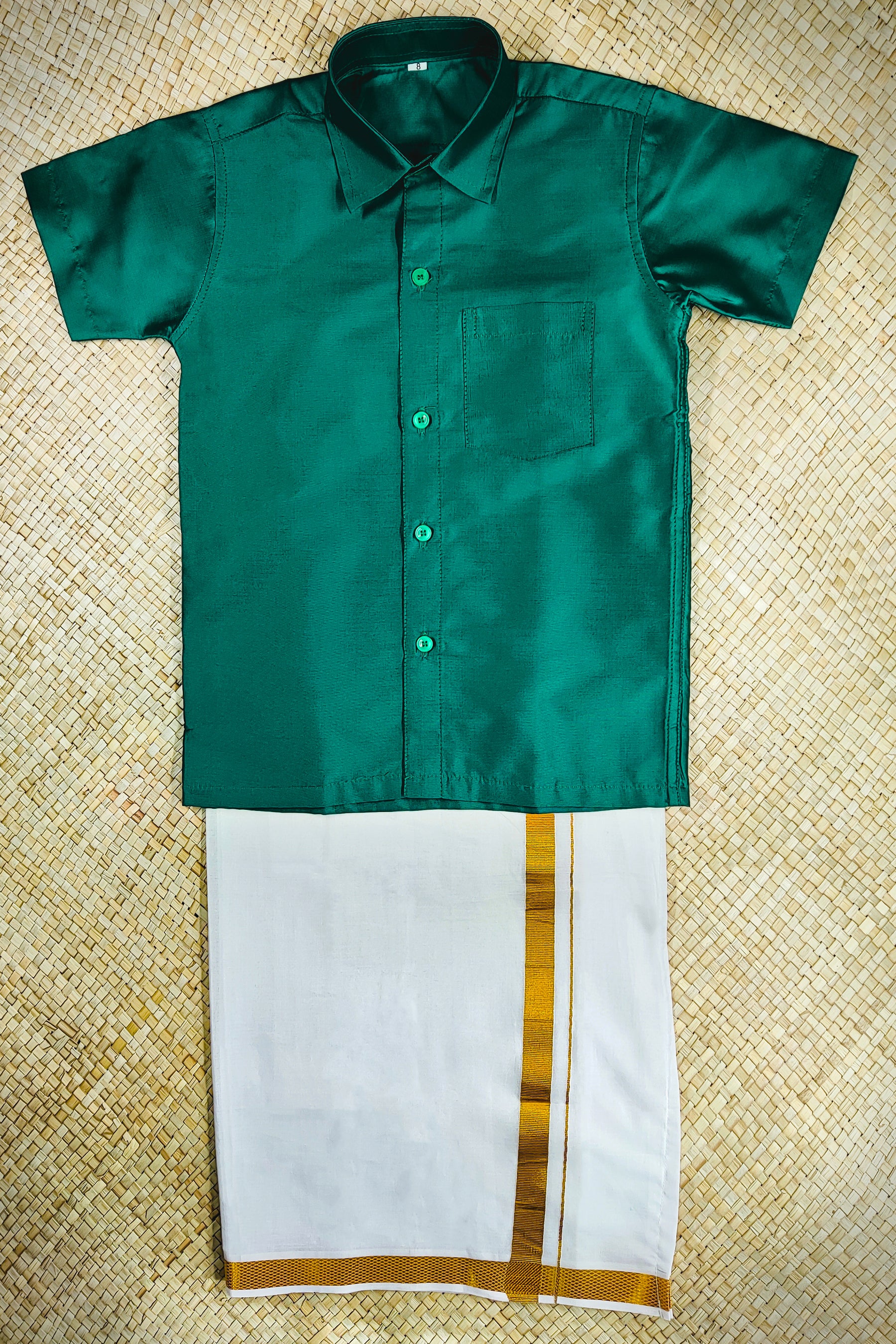 Premium Boys Silk-Cotton Dhoti Set by JCS Fashions –Traditional Elegance