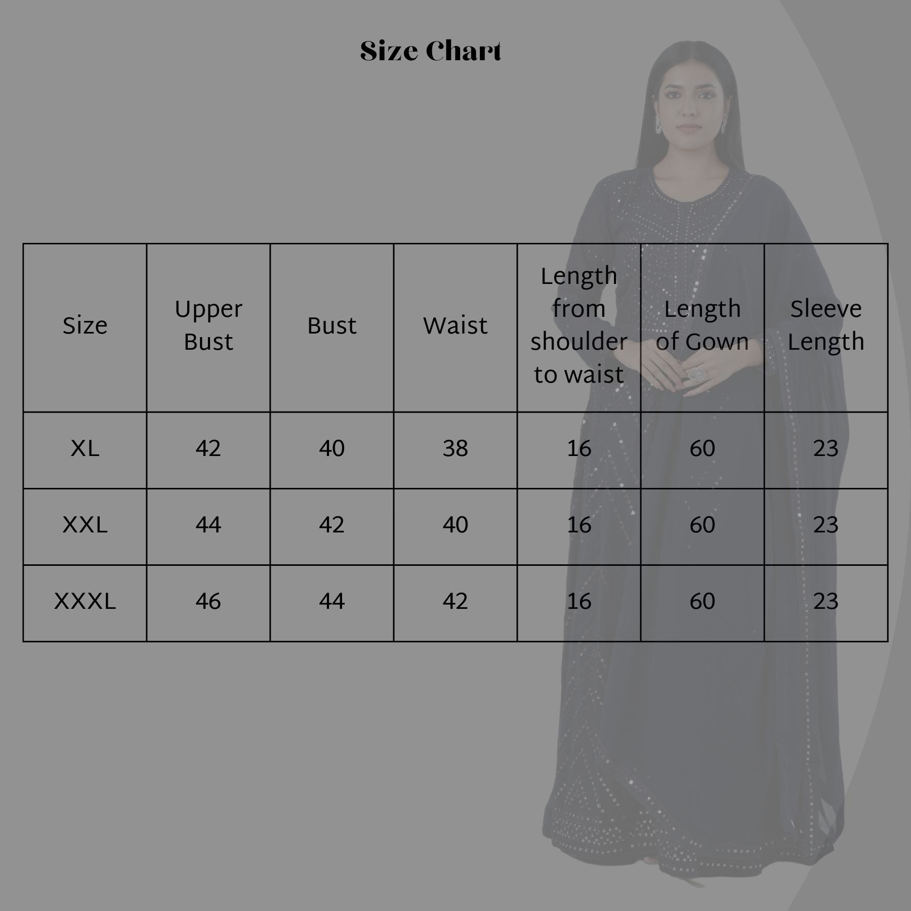 Elegant Floor-Length Gown with Embroidery & Sequins - Navy Blue KURTI JCS Fashions